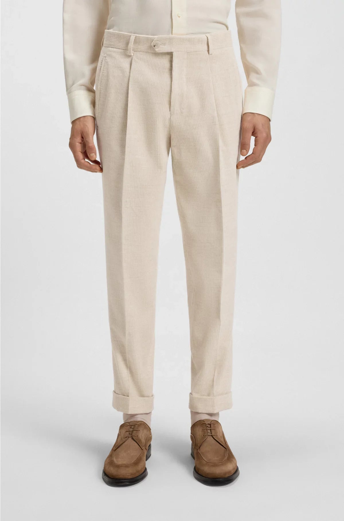 RELAXED-FIT TROUSERS IN COTTON-ALPACA CORDUROY