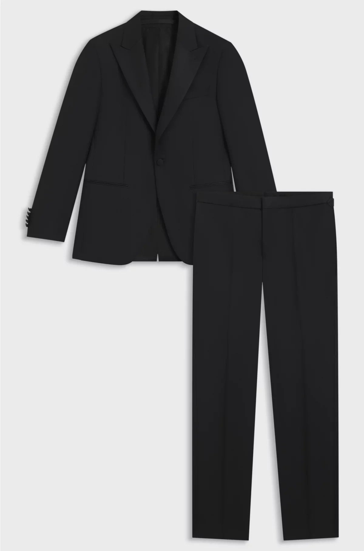 TWO-PIECE SLIM-FIT TUXEDO SUIT BLENDED WITH SILK