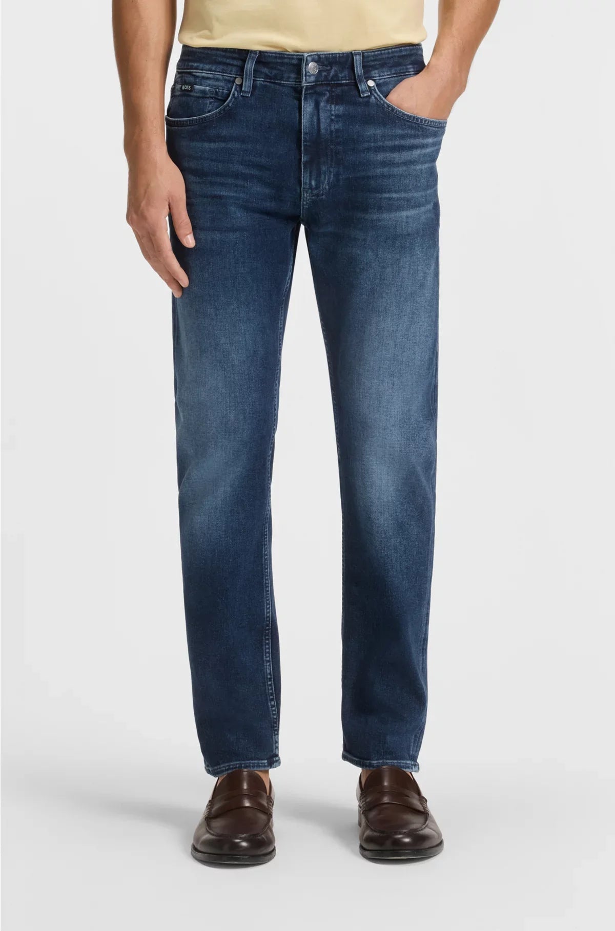 DELAWARE SLIM-FIT JEANS IN BLUE SOFT-TOUCH DENIM
