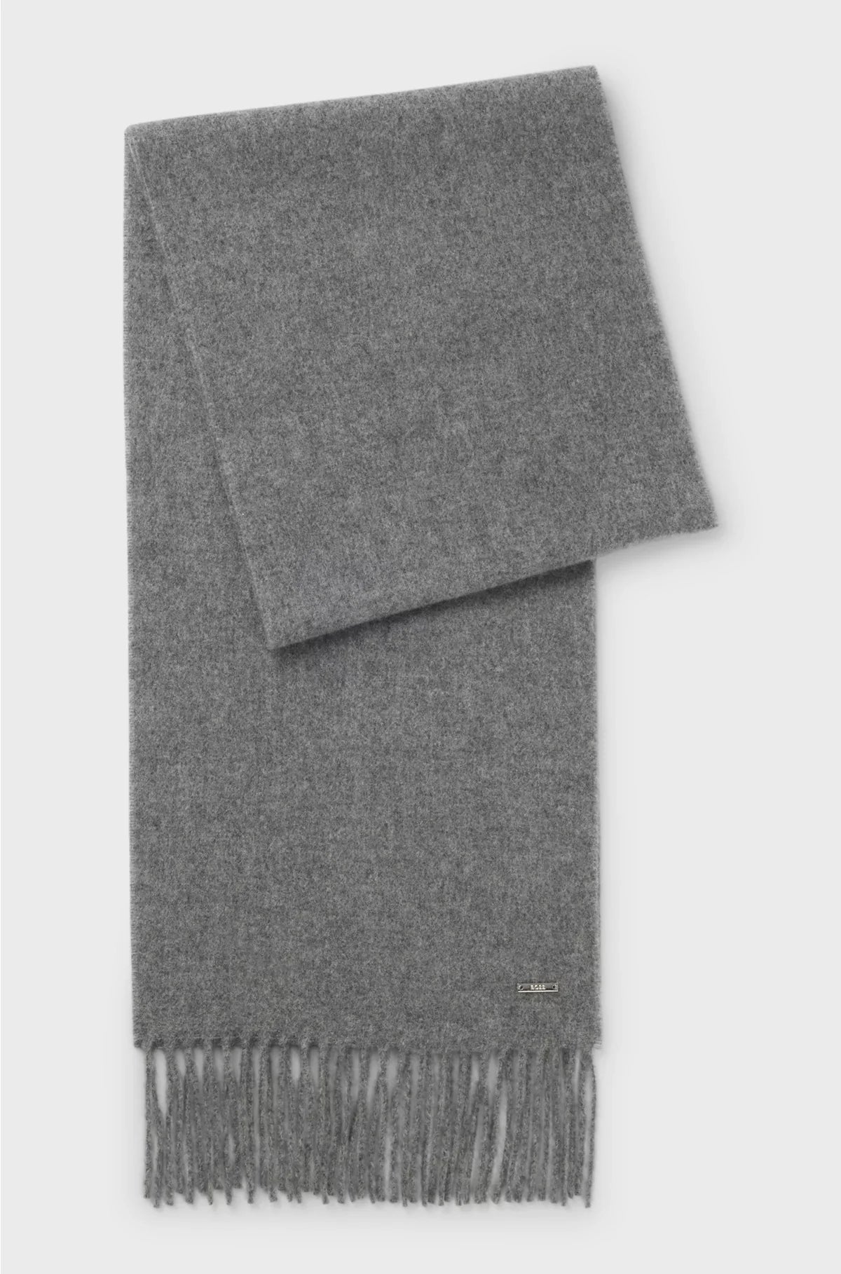 CASHMERE SCARF WITH TWISTED FRINGES