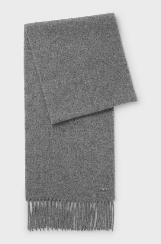 CASHMERE SCARF WITH TWISTED FRINGES