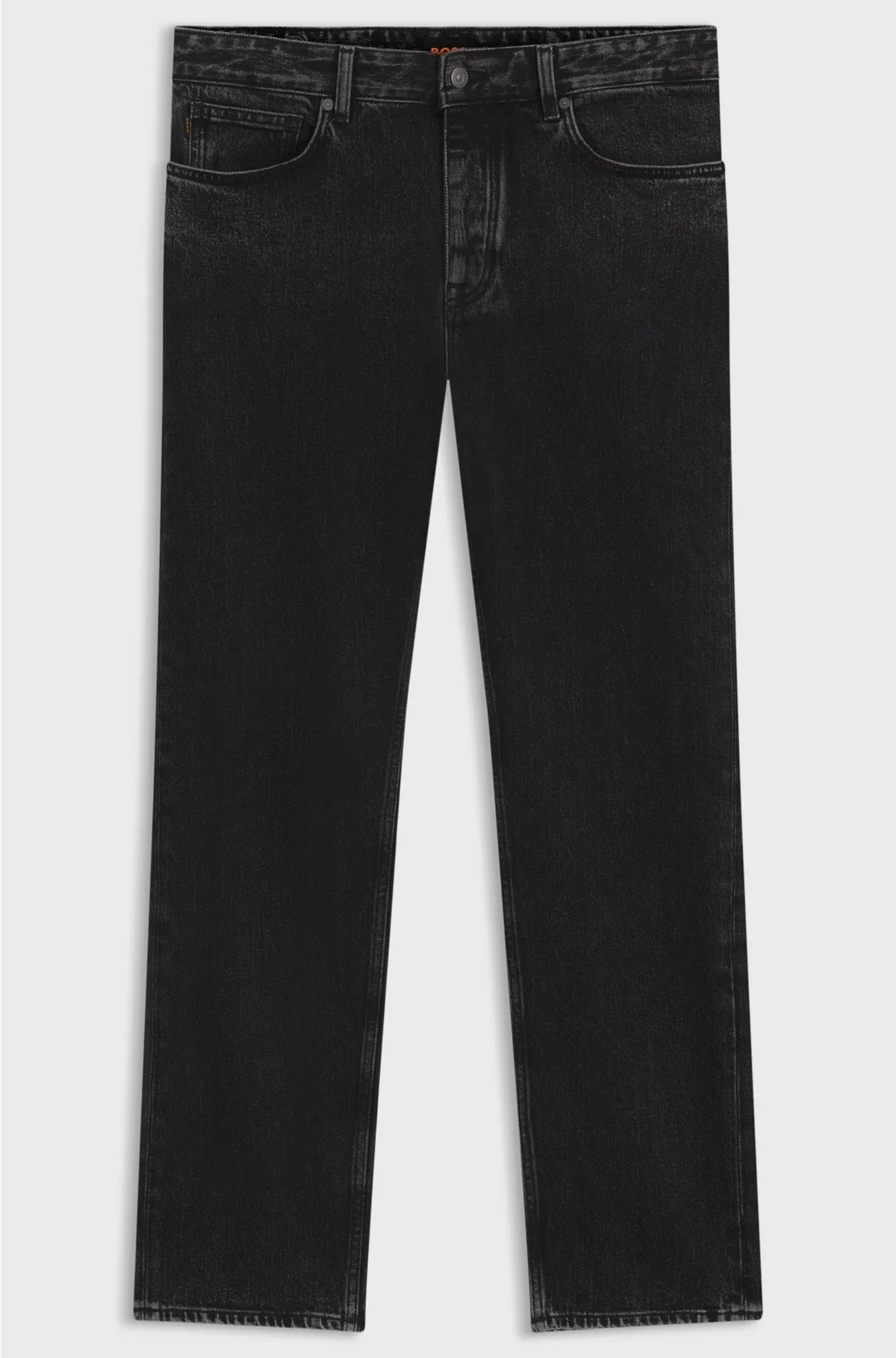 REGULAR-FIT JEANS IN BLACK COMFORT-STRETCH DENIM