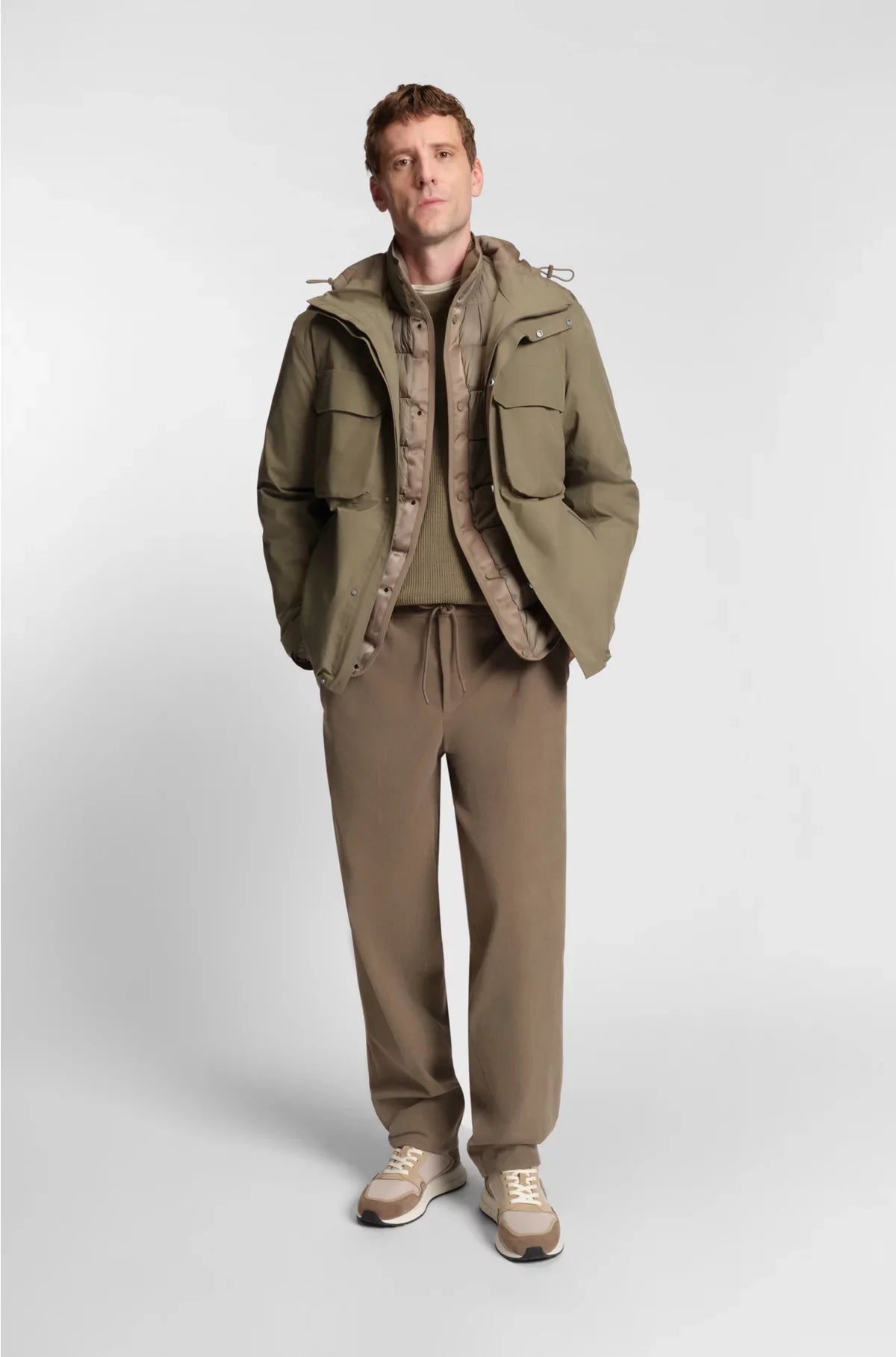 REGULAR-FIT SWEATER WITH CORDUROY RIB