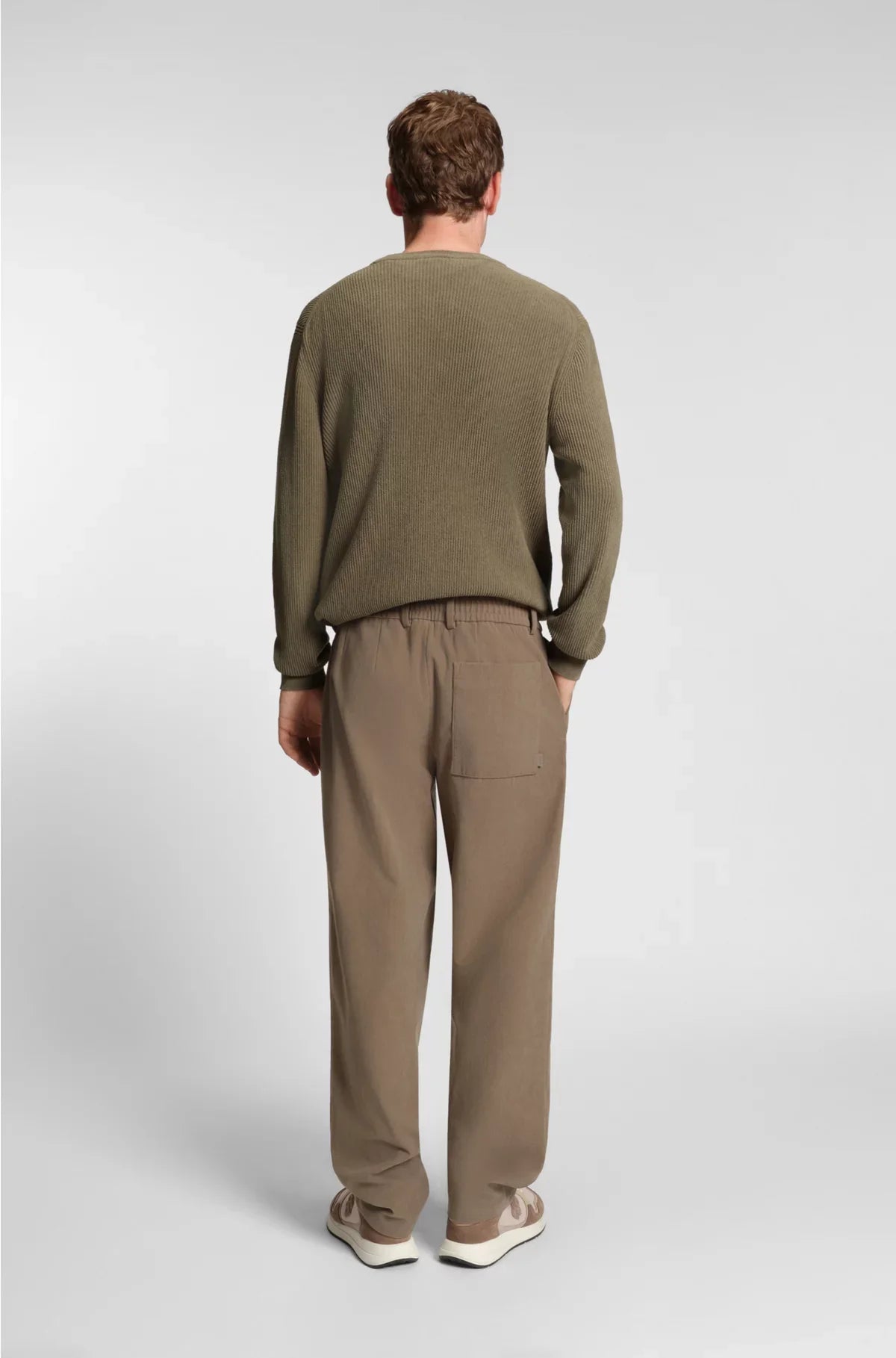REGULAR-FIT SWEATER WITH CORDUROY RIB