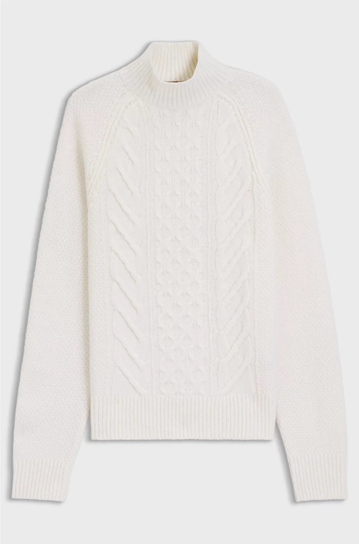 MAGLIONE A TRECCE IN LANA VERGINE E SETA