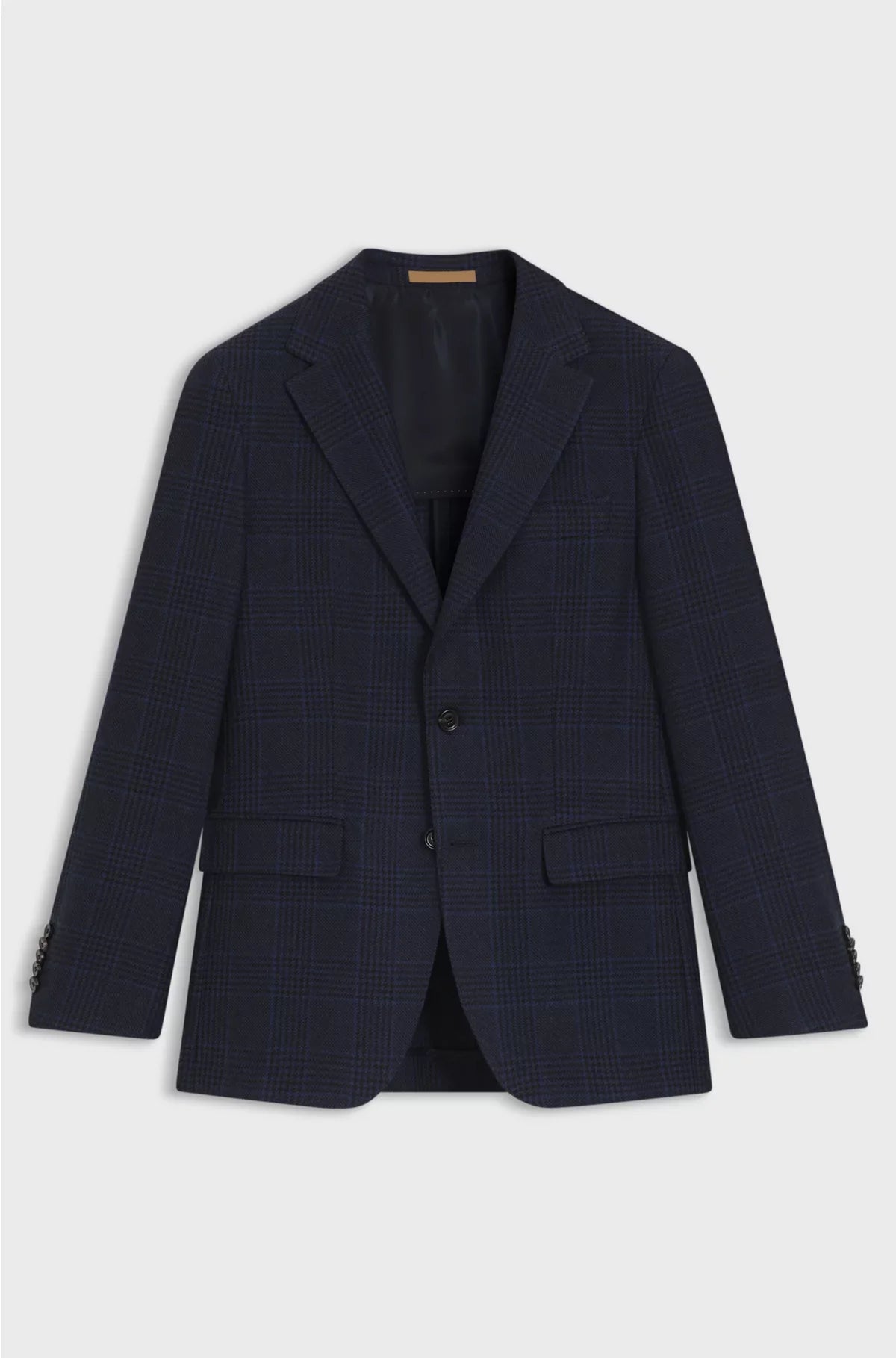 REGULAR-FIT BLAZER IN CHECKED WOOL AND CASHMERE
