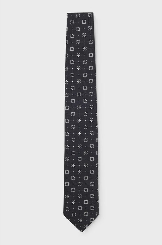 SILK-BLEND TIE WITH PATTERN