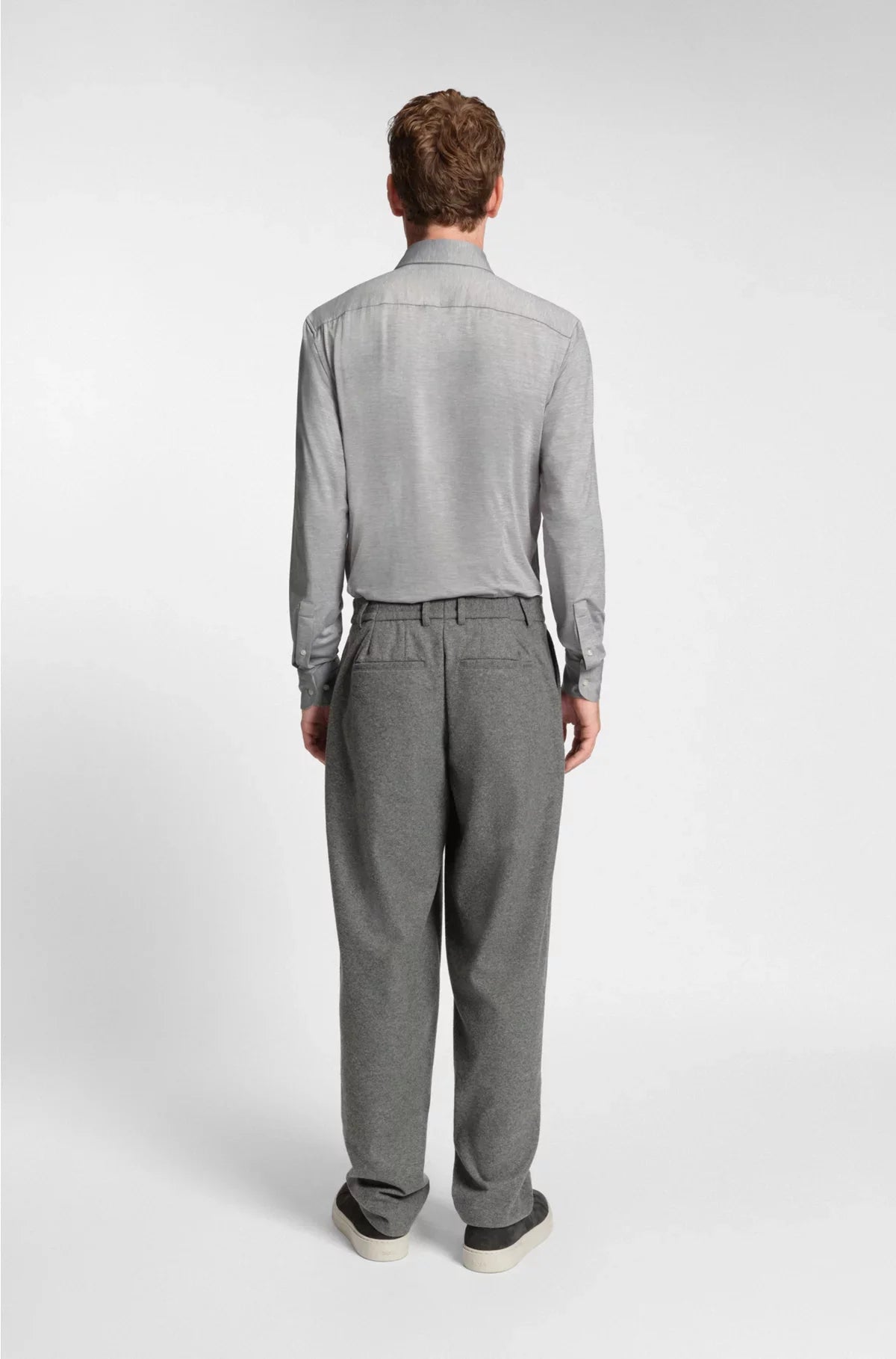 SLIM-FIT SHIRT IN BRUSHED PERFORMANCE-STRETCH FLANNEL