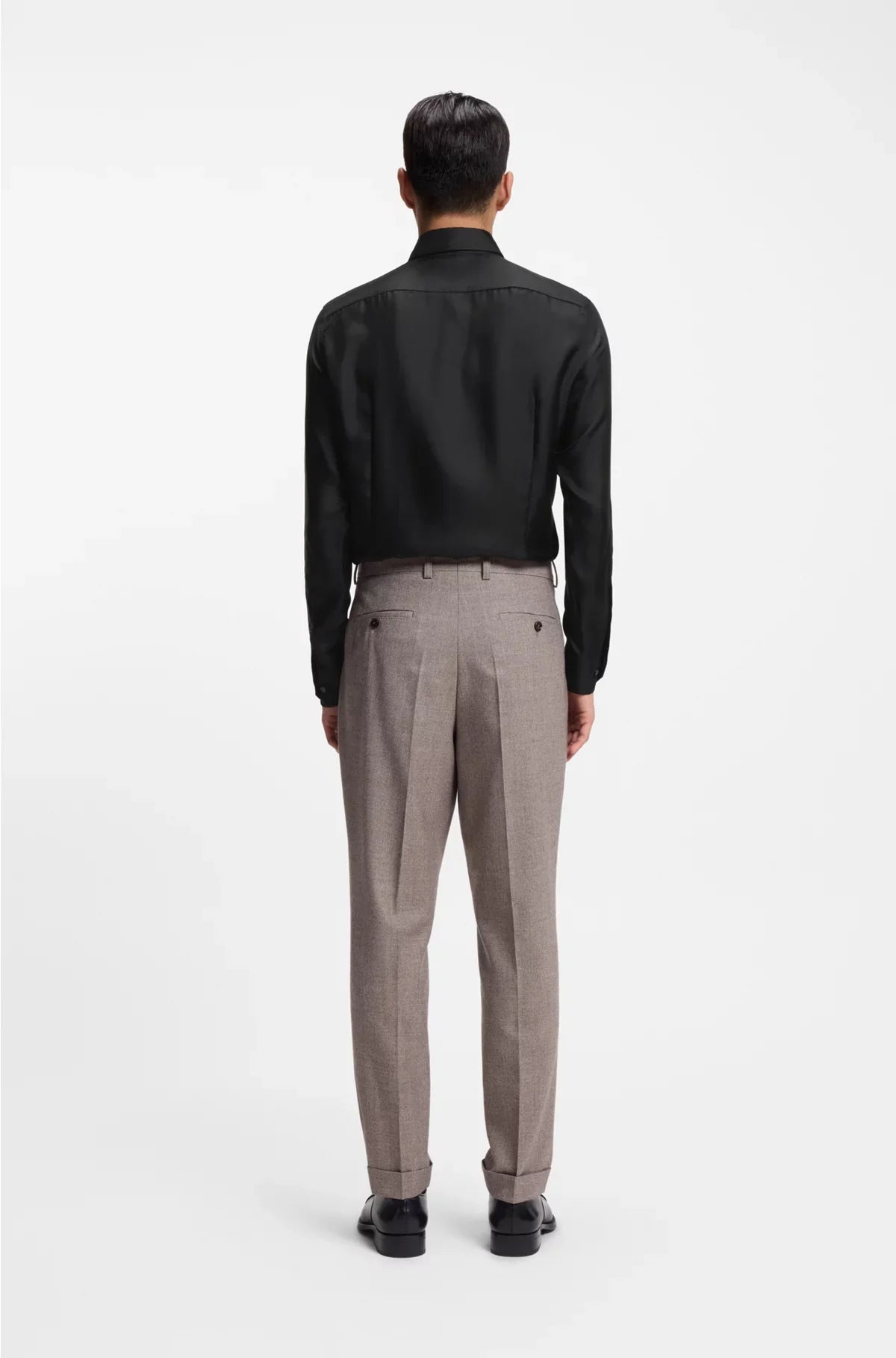 SLIM-FIT SHIRT IN ITALIAN-MADE SILK TWILL