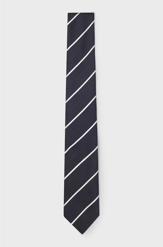 TIE WITH DIAGONAL STRIPE IN SILK BLEND
