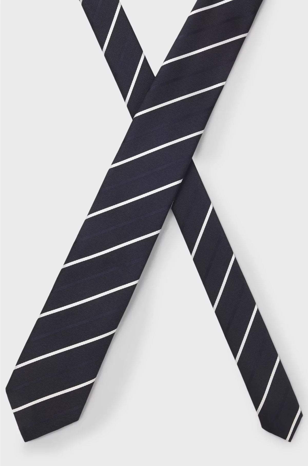 TIE WITH DIAGONAL STRIPE IN SILK BLEND