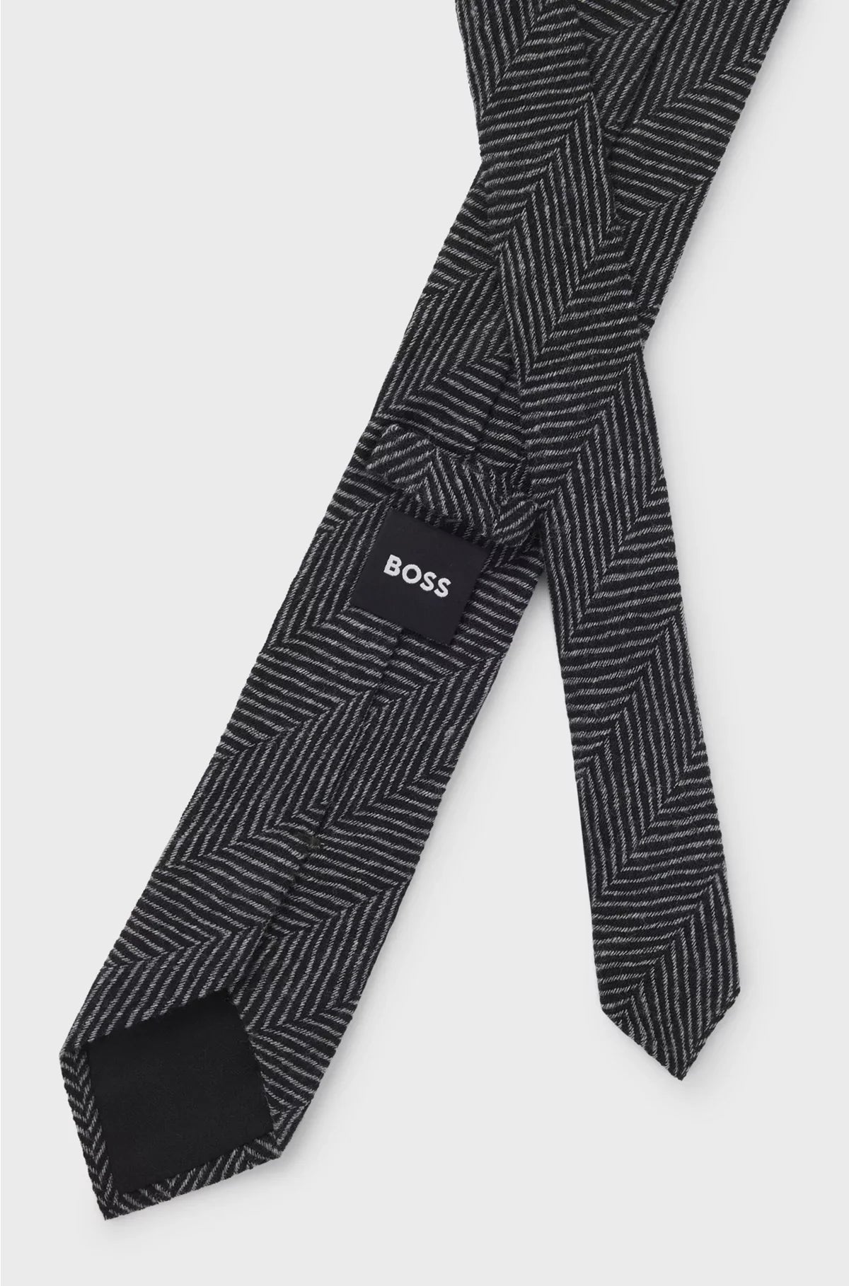 JACQUARD-STRUCTURE TIE IN WOOL