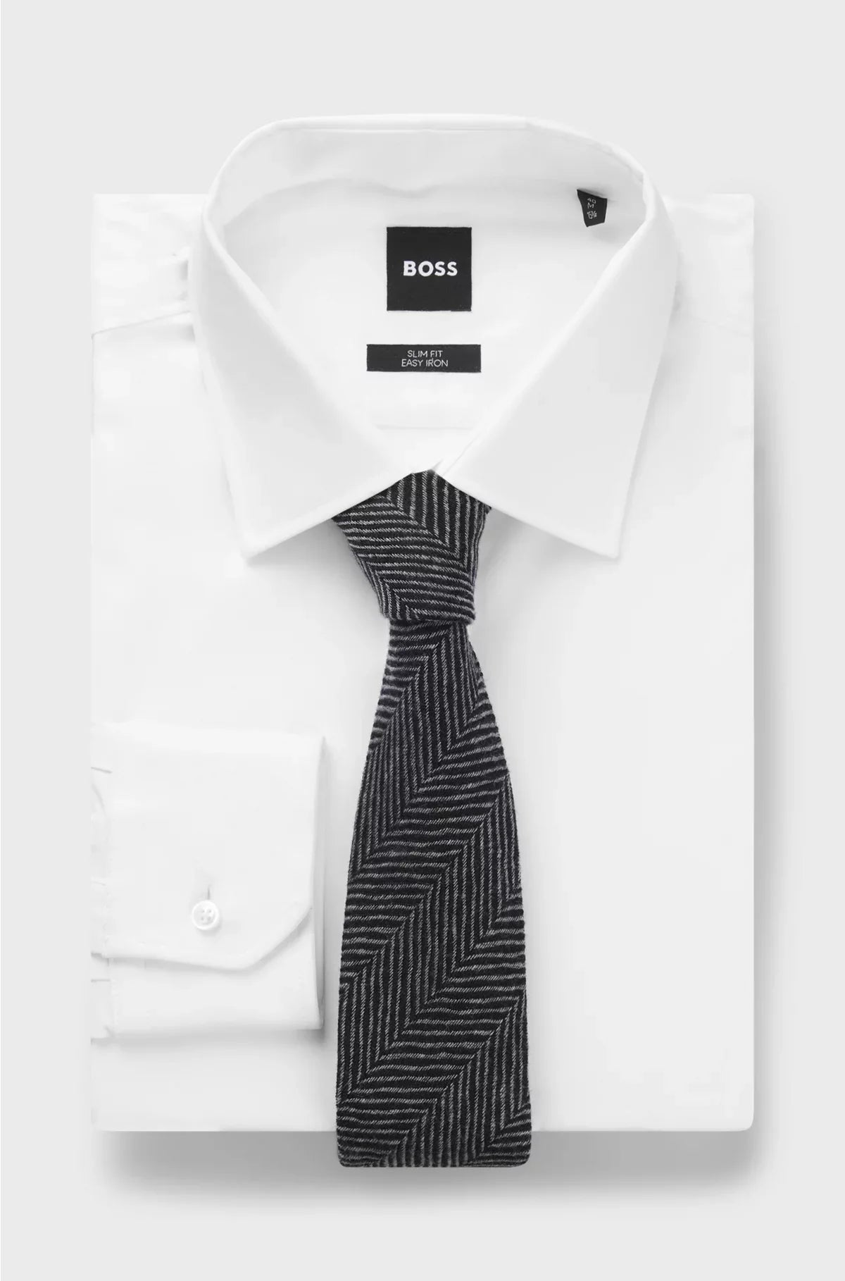 JACQUARD-STRUCTURE TIE IN WOOL