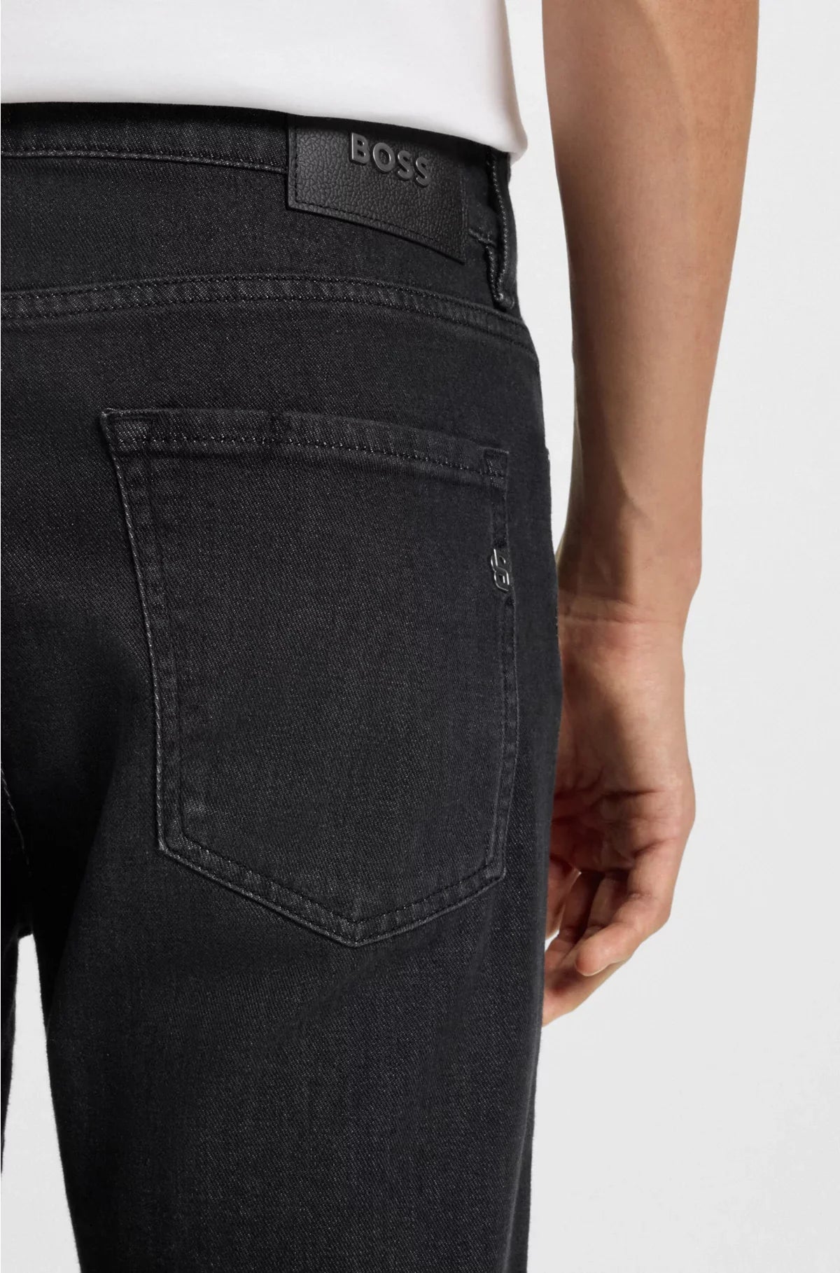 DELAWARE SLIM-FIT JEANS IN BLACK ITALIAN-MADE DENIM