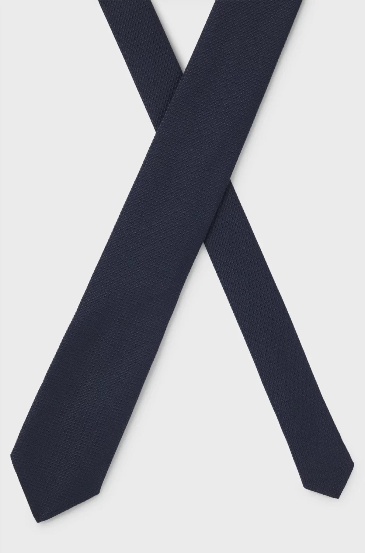 STRUCTURED TIE IN COTTON AND SILK