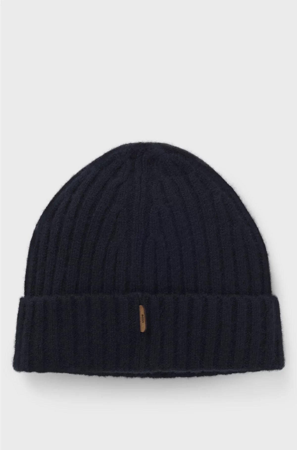 RIBBED BEANIE HAT IN CASHMERE