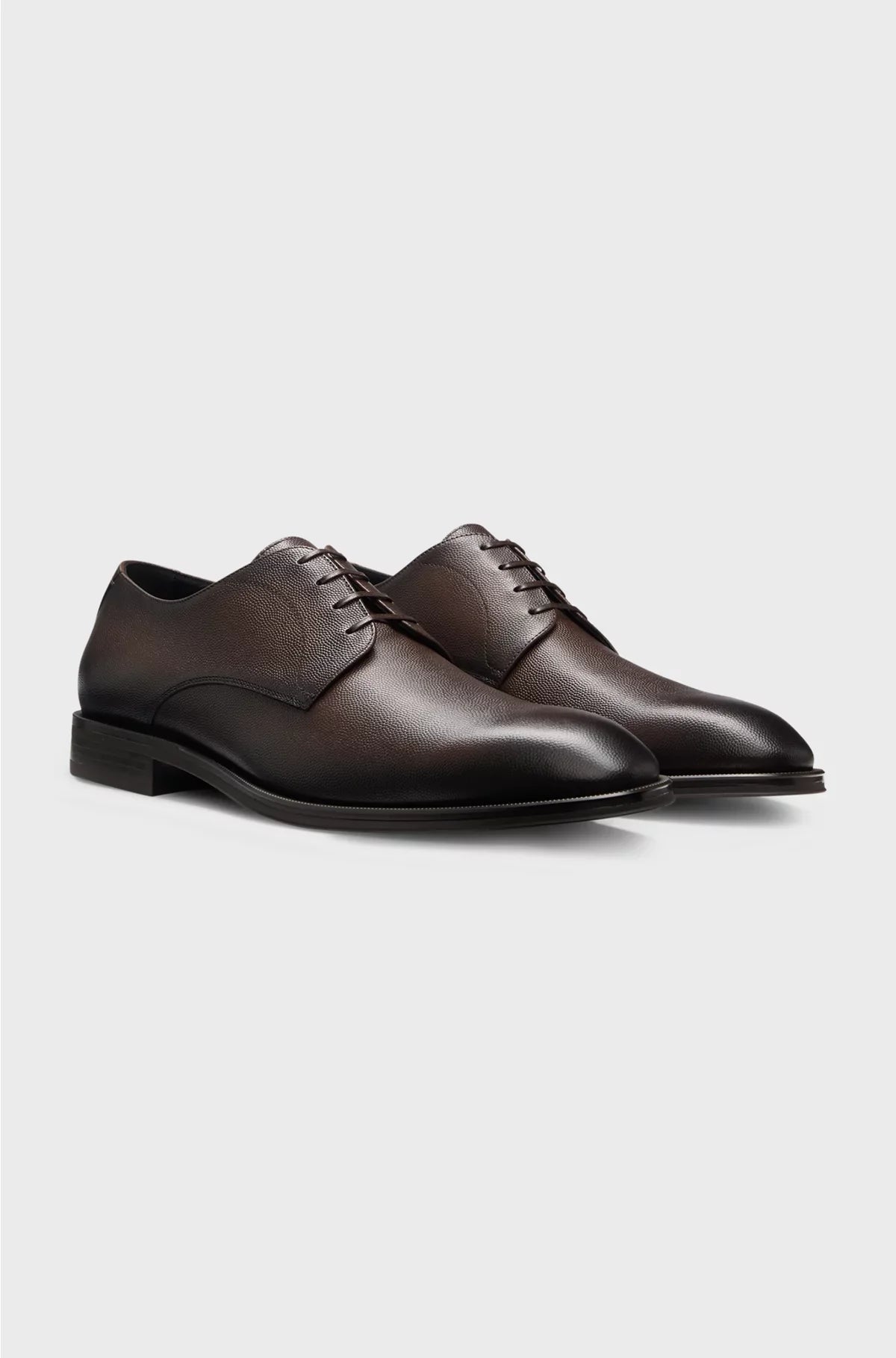 ITALIAN-MADE DERBY SHOES IN PATTERNED LEATHER