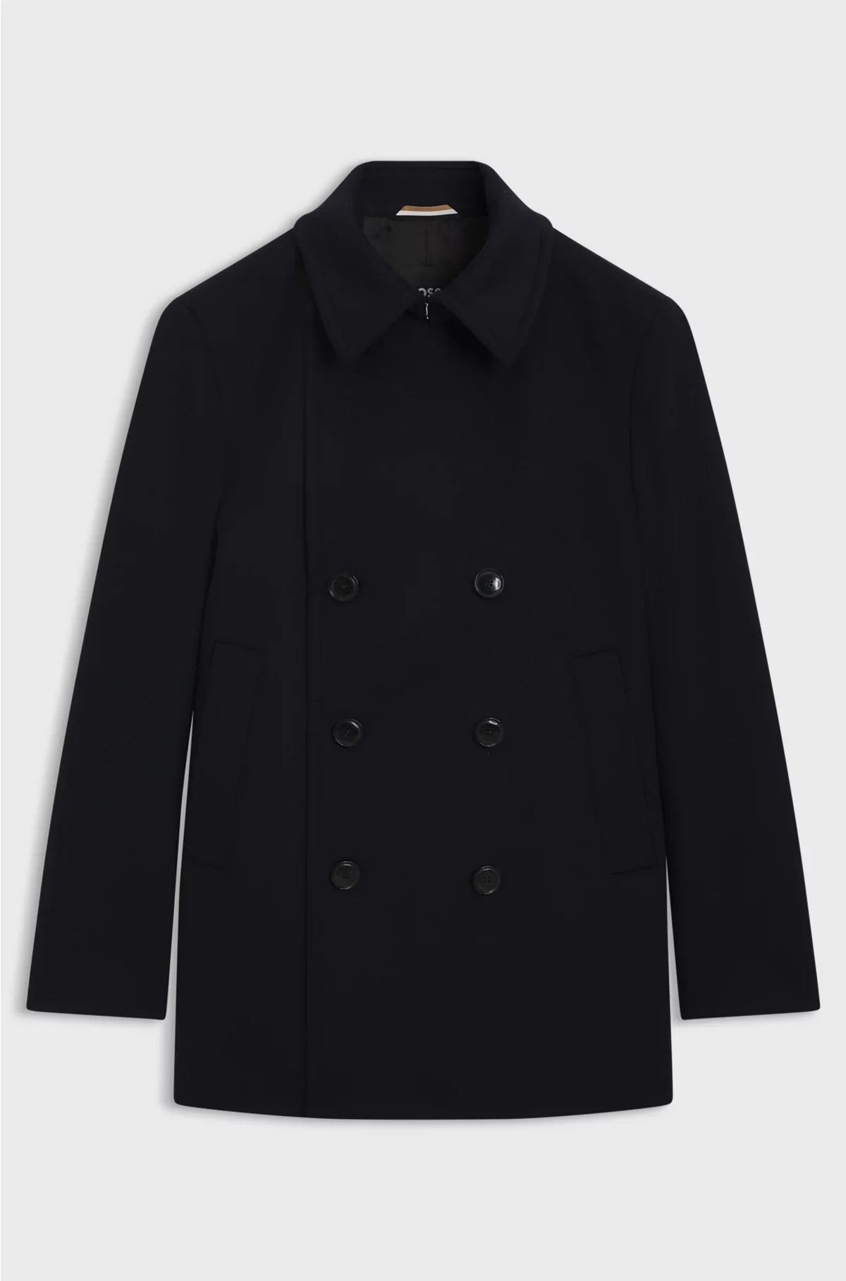 SLIM-FIT PEACOAT IN WOOL AND CASHMERE