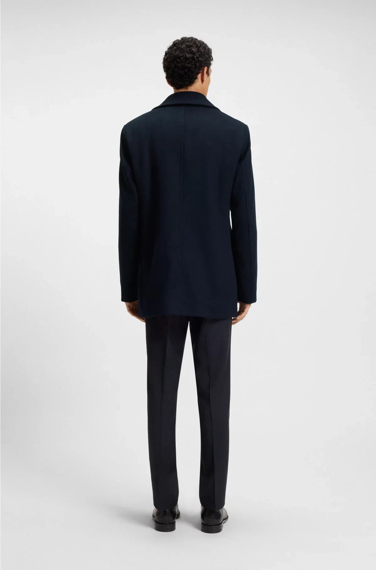 SLIM-FIT PEACOAT IN WOOL AND CASHMERE