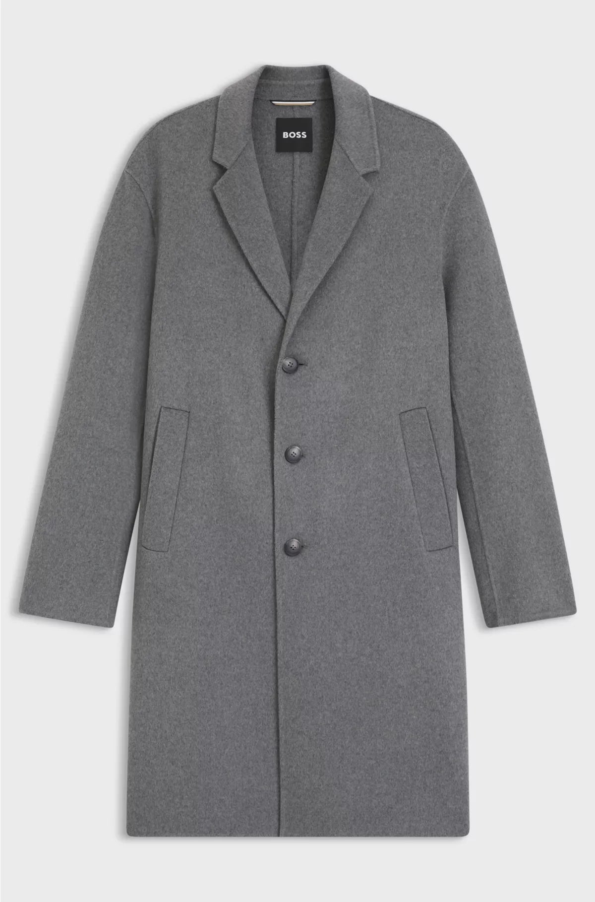 RELAXED-FIT COAT IN A MELANGE WOOL BLEND