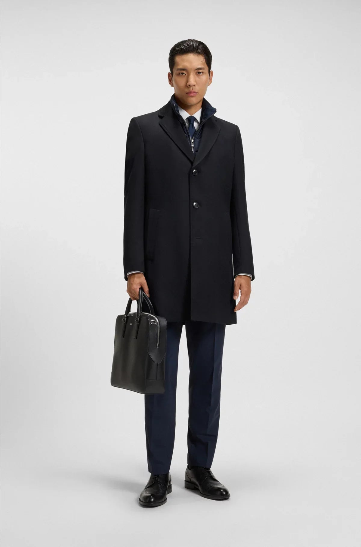 SLIM-FIT WATER-REPELLENT COAT WITH DETACHABLE INNER
