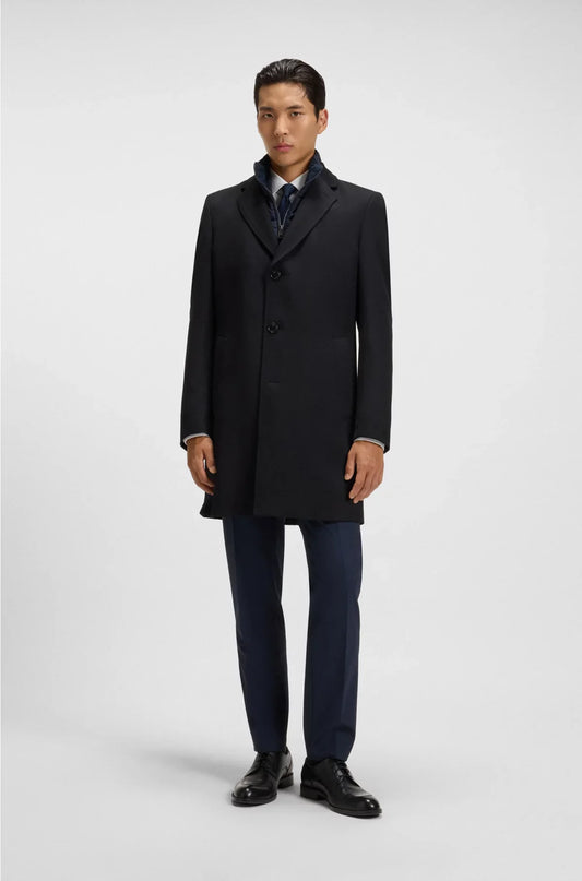 SLIM-FIT WATER-REPELLENT COAT WITH DETACHABLE INNER