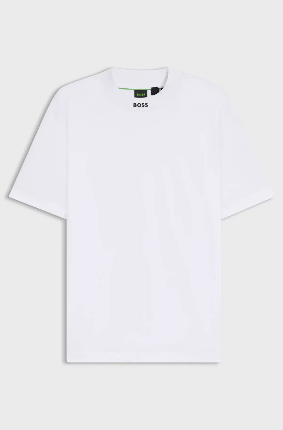 RELAXED-FIT T-SHIRT IN STRETCH COTTON WITH LOGO COLLAR