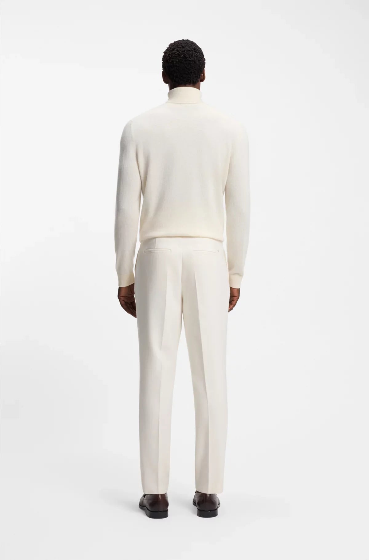 TAPERED-FIT TROUSERS IN STRETCH FABRIC