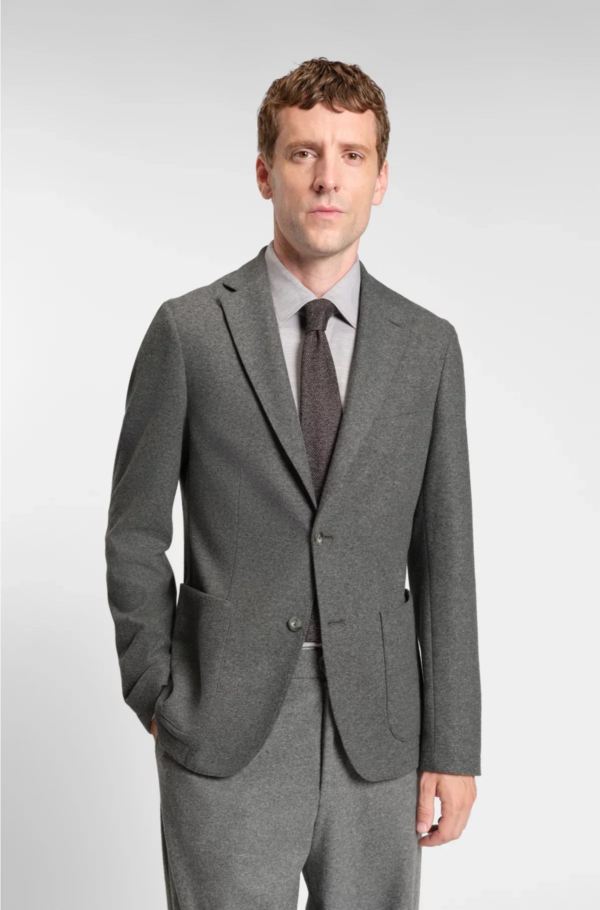 SLIM-FIT BLAZER IN BRUSHED STRETCH FLANNEL