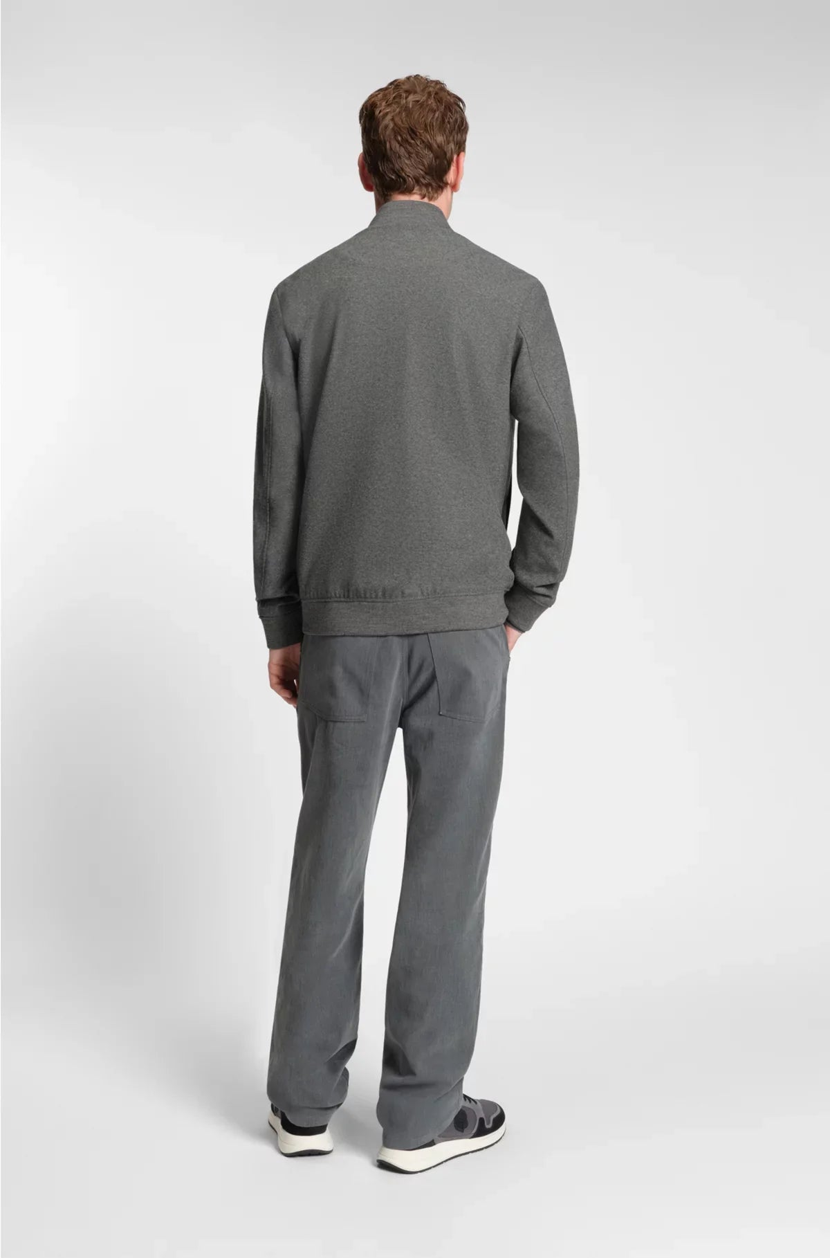 SLIM-FIT JACKET IN BRUSHED STRETCH FLANNEL