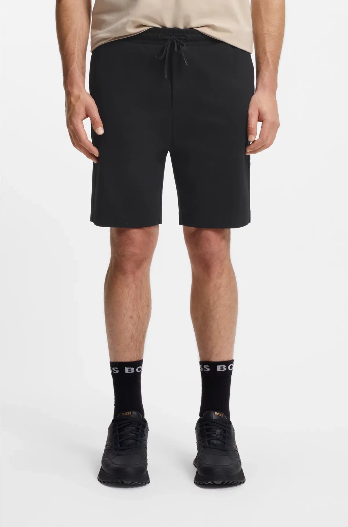 SHORTS IN MISTO COTONE CON MONOGRAMMA B DOPPIO