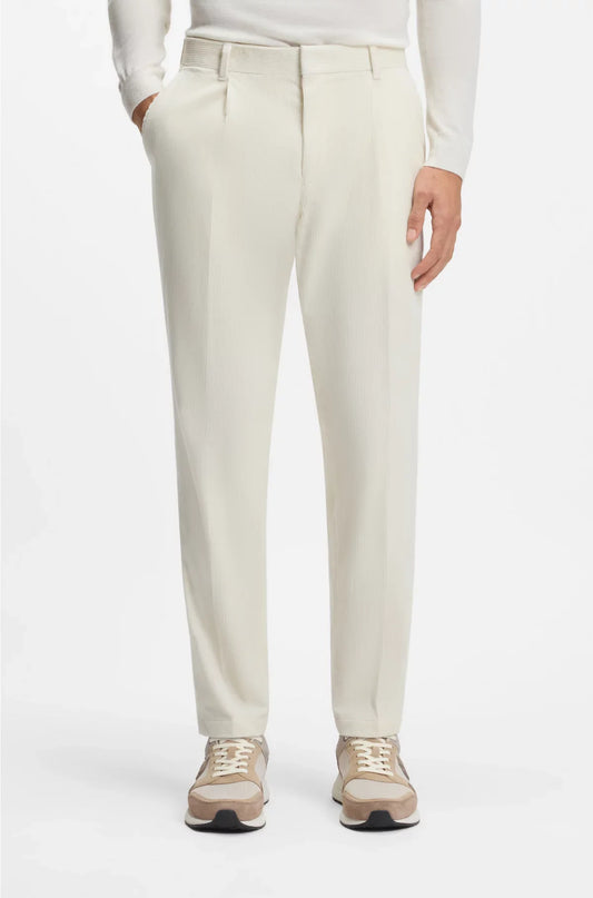 PANTALONI AFFUSOLATI IN VELLUTO A COSTINE DI COTONE ELASTICIZZATO