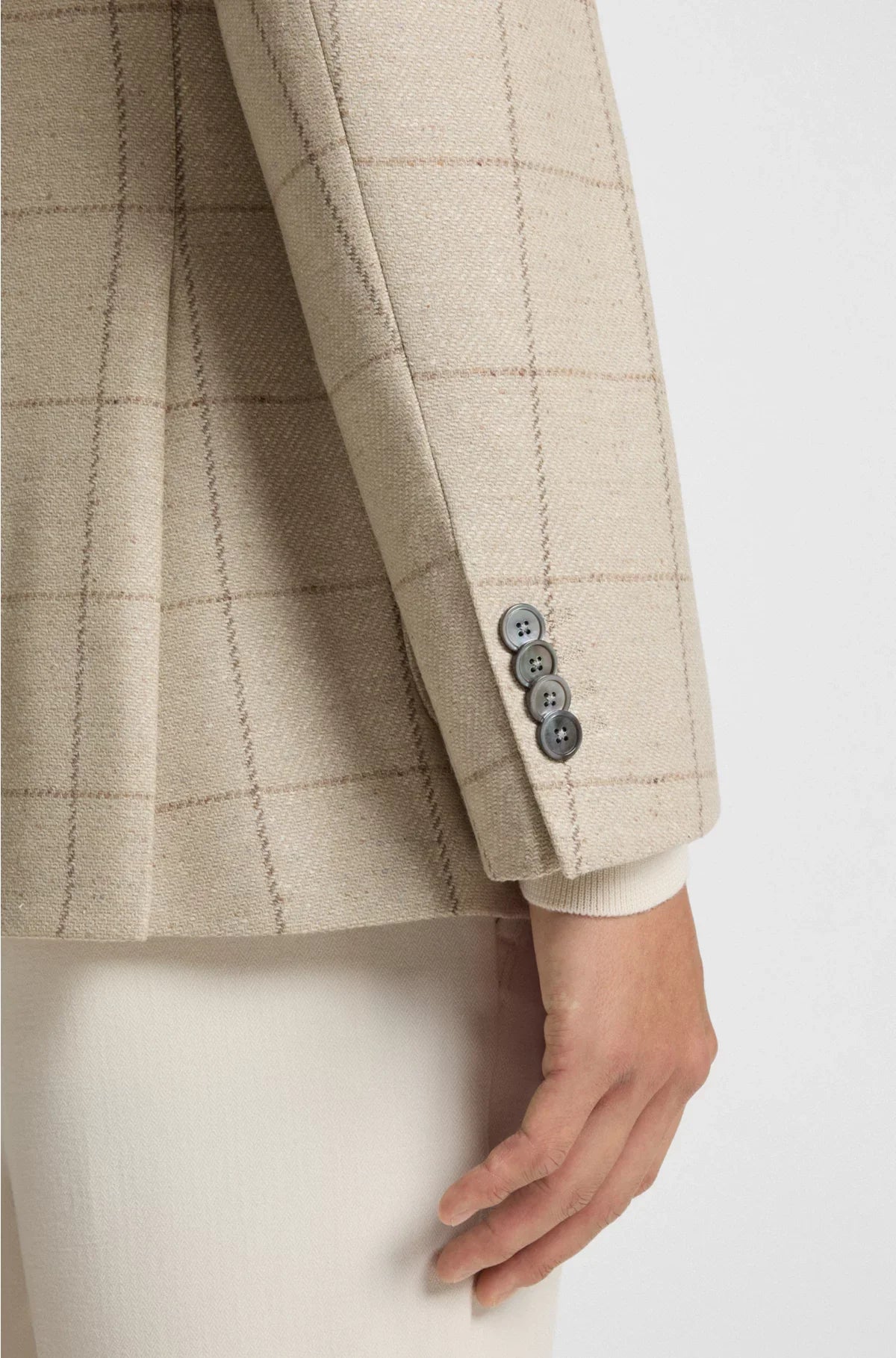REGULAR-FIT JACKET IN A CHECKED WOOL BLEND
