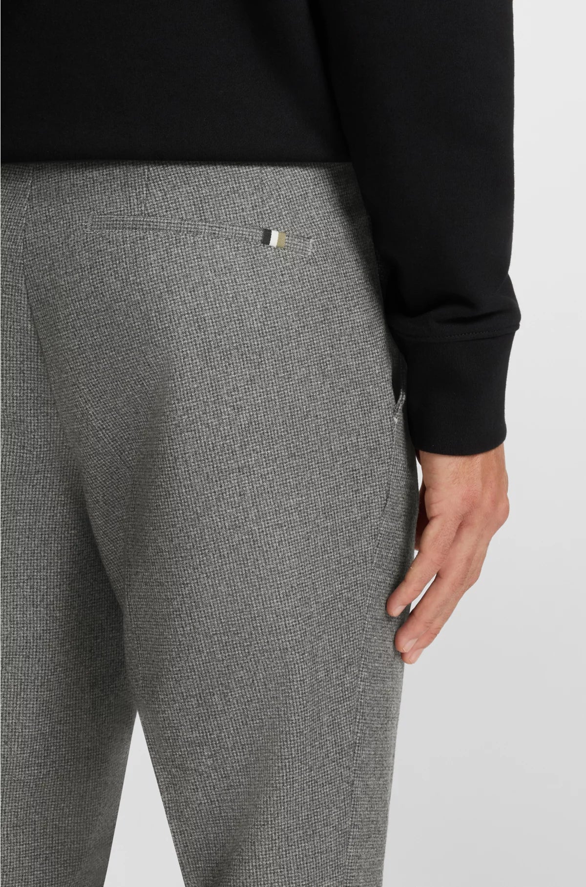 SLIM-FIT TROUSERS INMICRO-PATTERNED VIRGIN WOOL