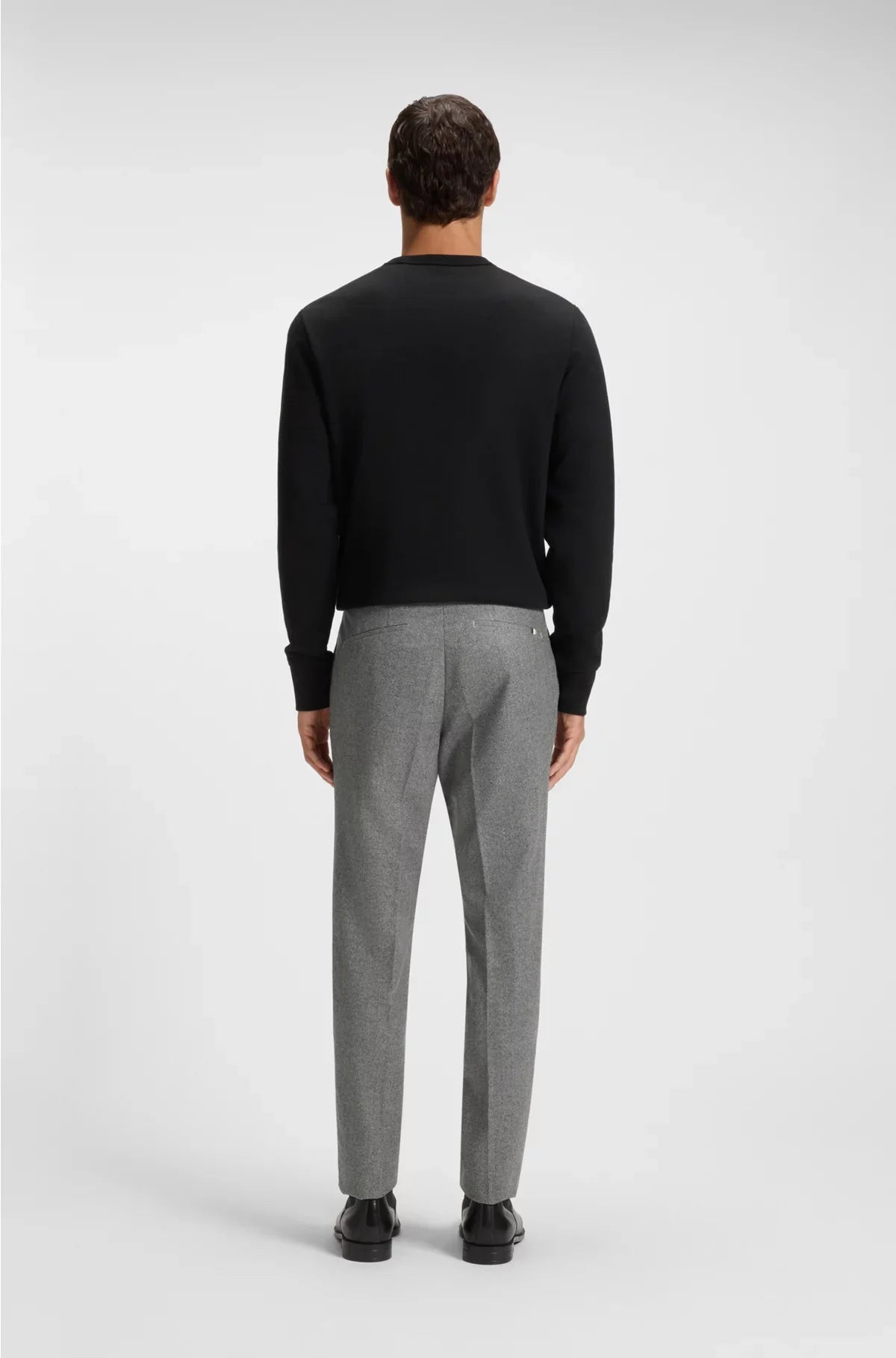 SLIM-FIT TROUSERS INMICRO-PATTERNED VIRGIN WOOL