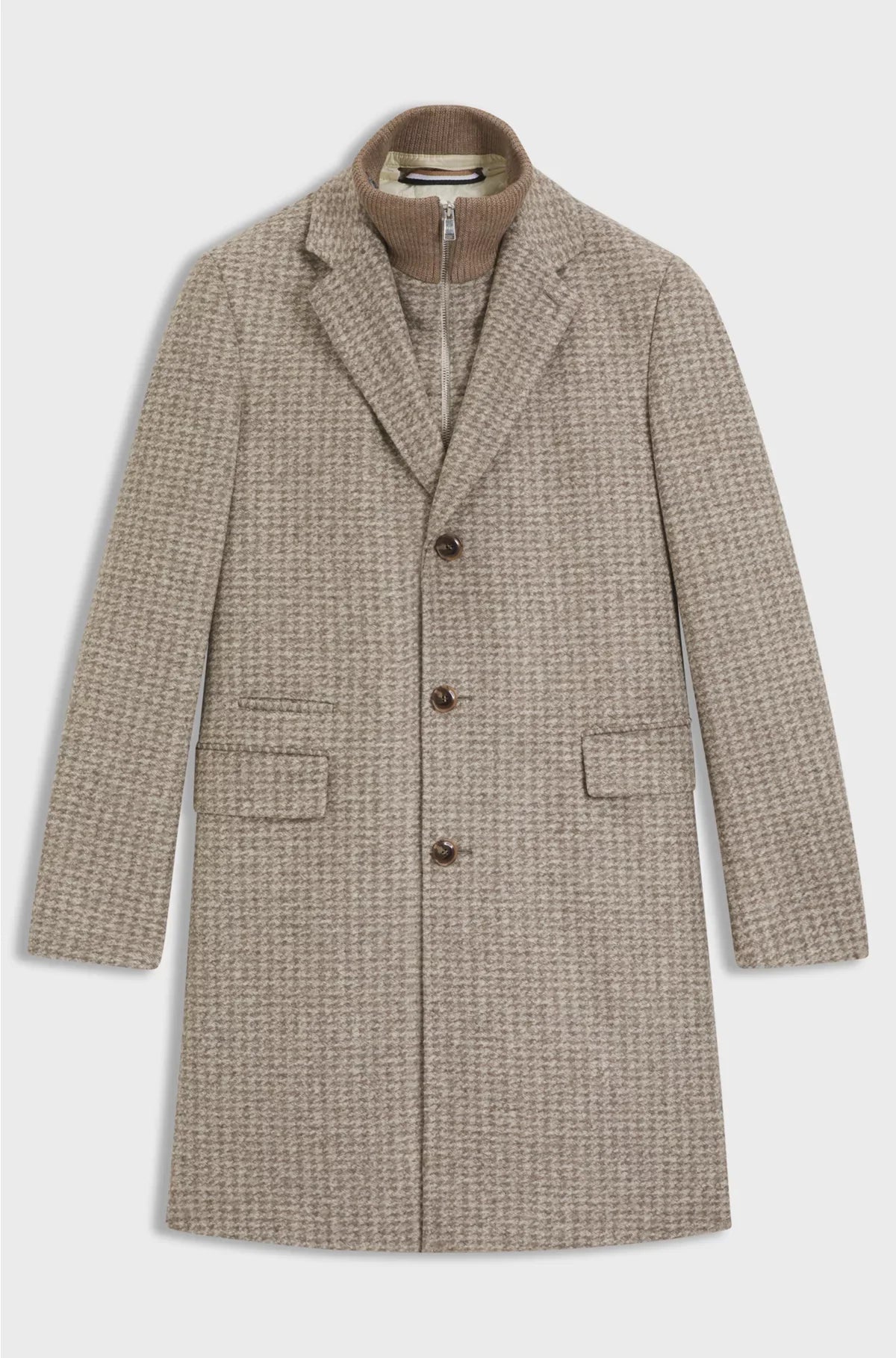 SLIM-FIT COAT WITH DETACHABLE INNER