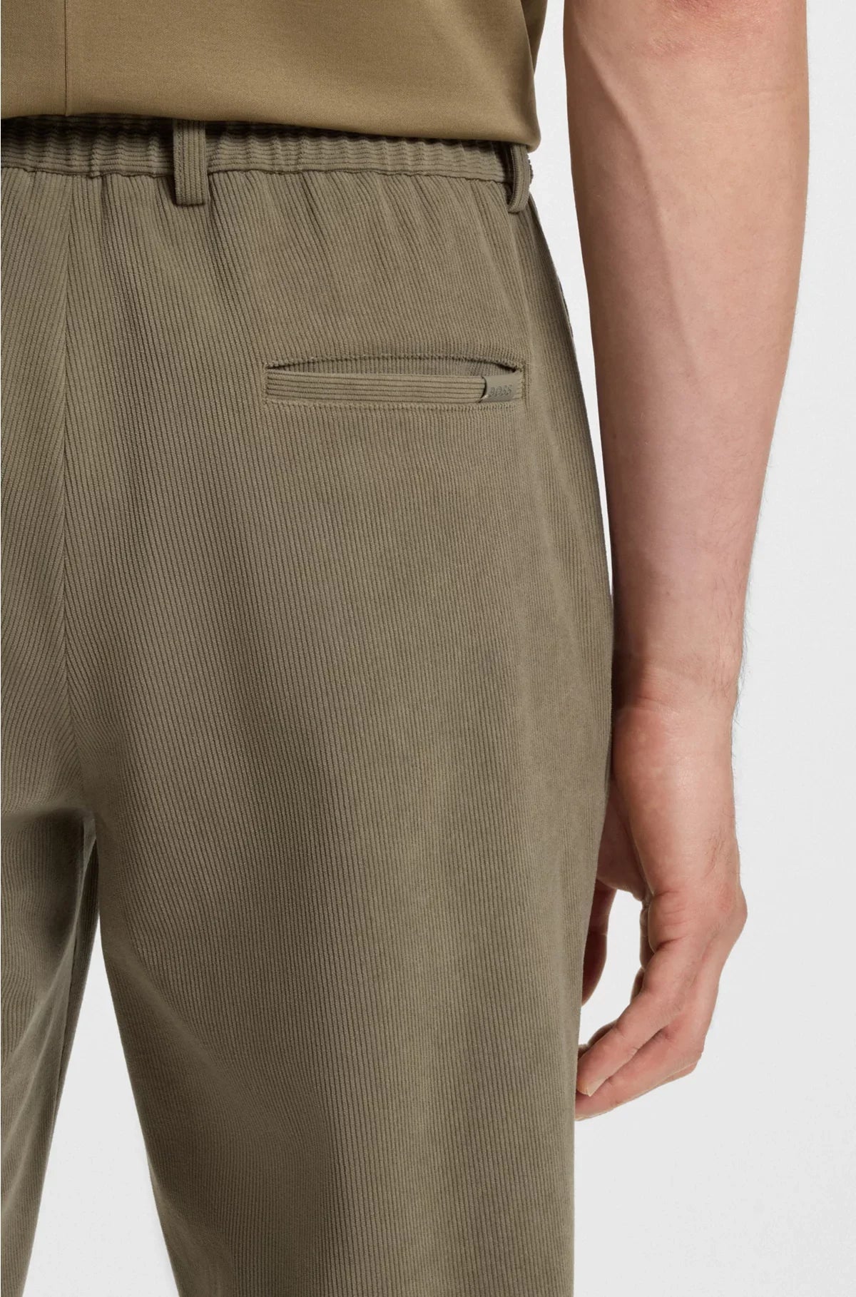 PANTALONI SLIM FIT IN VELLUTO A COSTINE ELASTICIZZATO