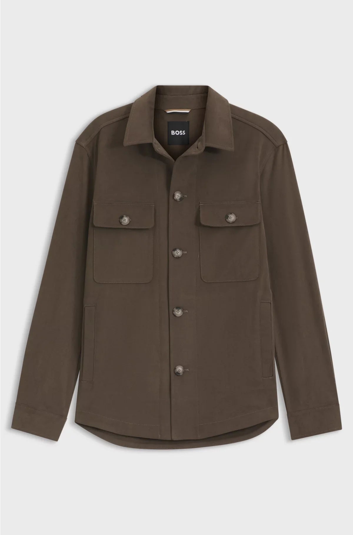 RELAXED-FIT OVERSHIRT IN MERCERISED STRETCH COTTON