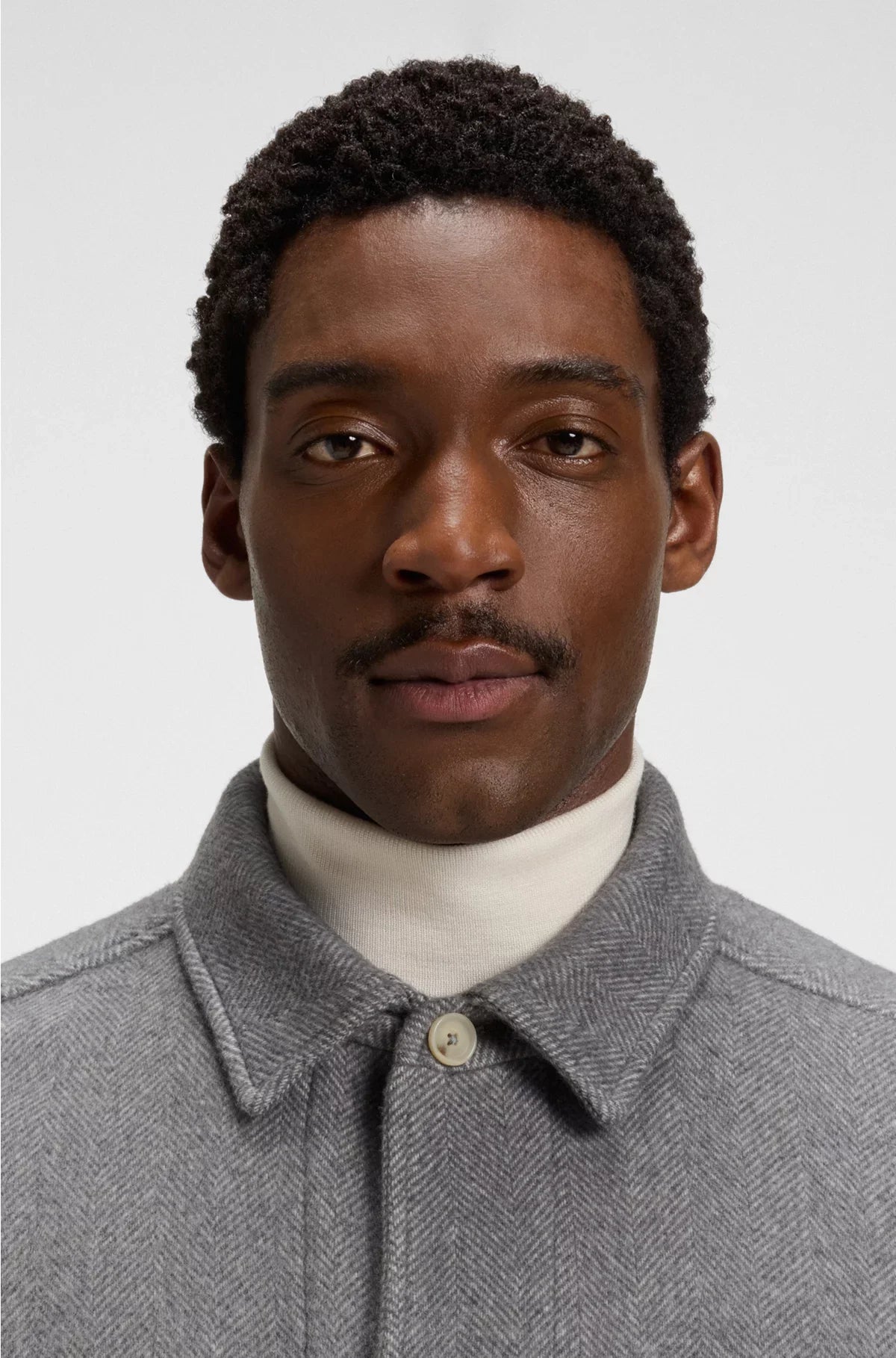 RELAXED-FIT OVERSHIRT IN HERRINGBONE FABRIC