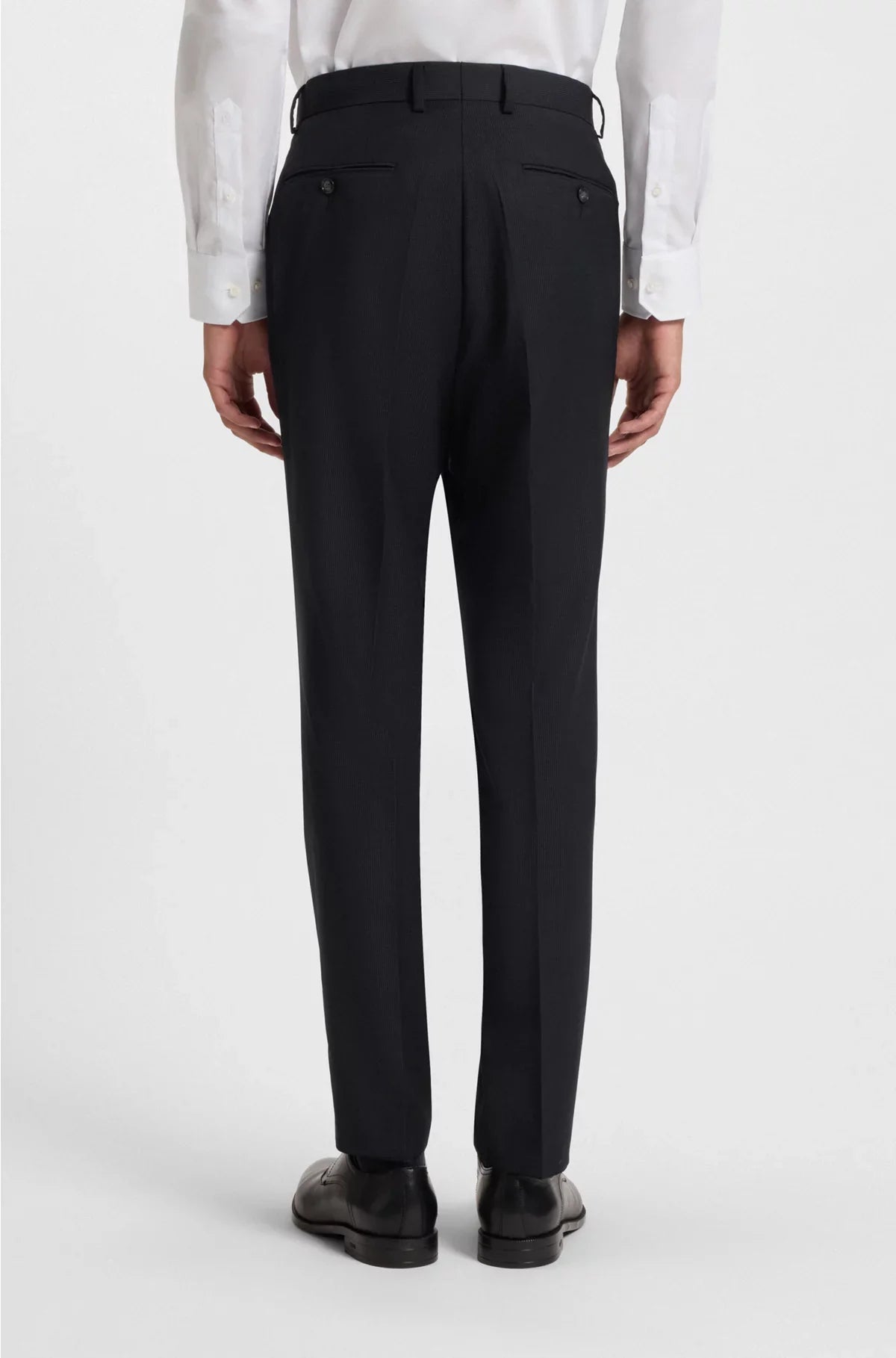 TWO-PIECE SLIM-FIT SUIT IN PINSTRIPE VIRGIN WOOL