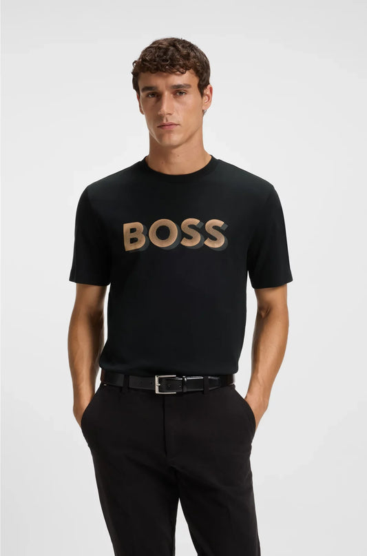 T-SHIRT IN COTONE MERCERIZZATO CON LOGO STAMPATO