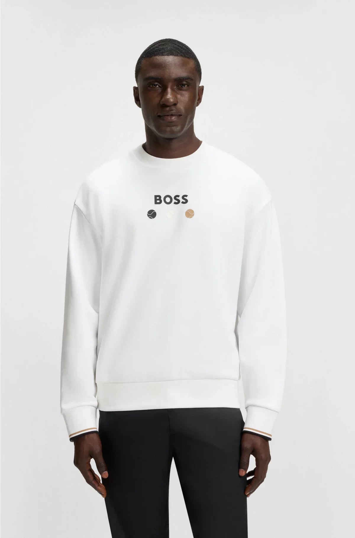 COTTON-TERRY SWEATSHIRT WITH LOGO DETAIL