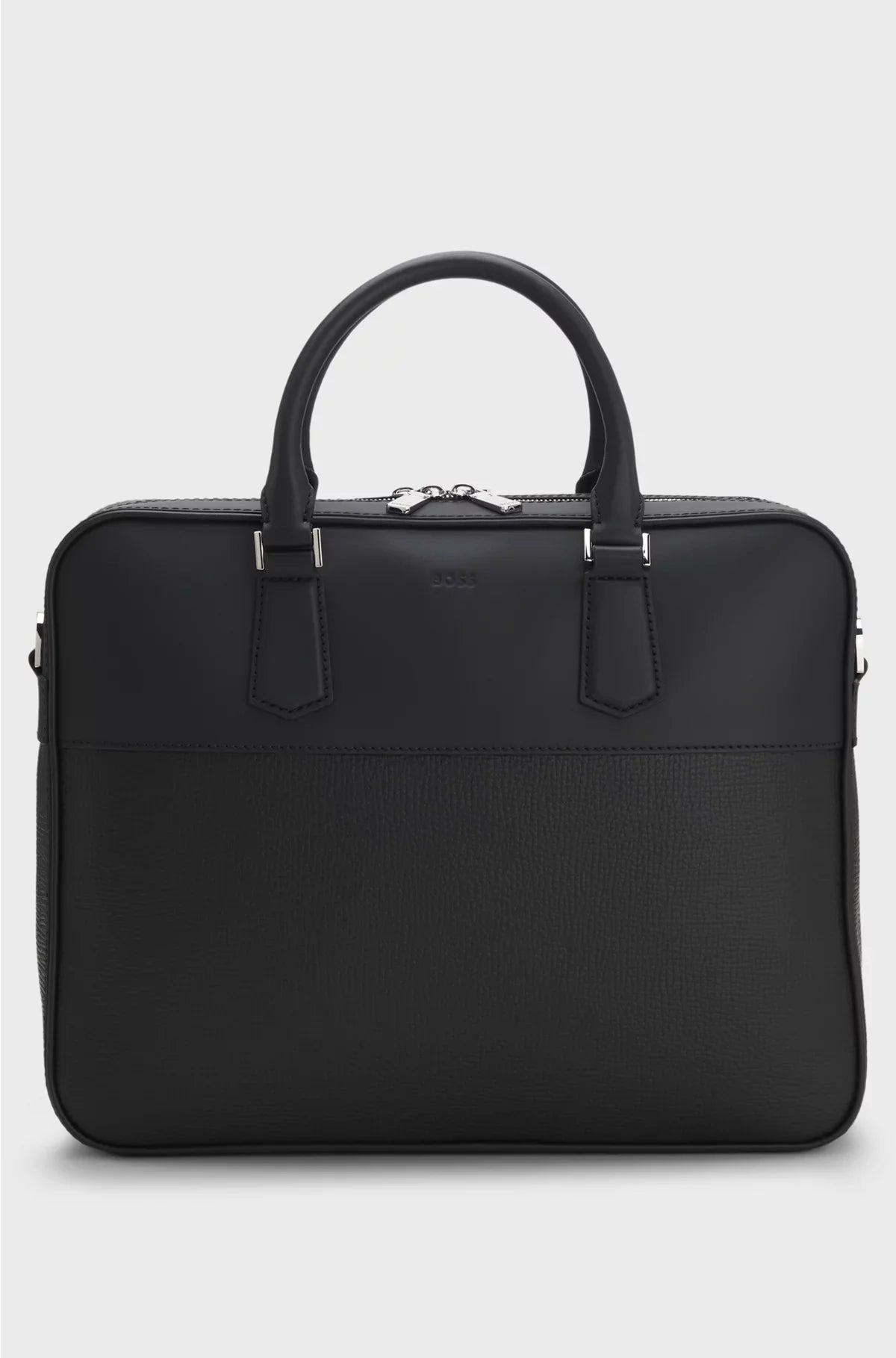 LEATHER DOCUMENT CASE WITH PLAIN AND GRAINED FINISHES