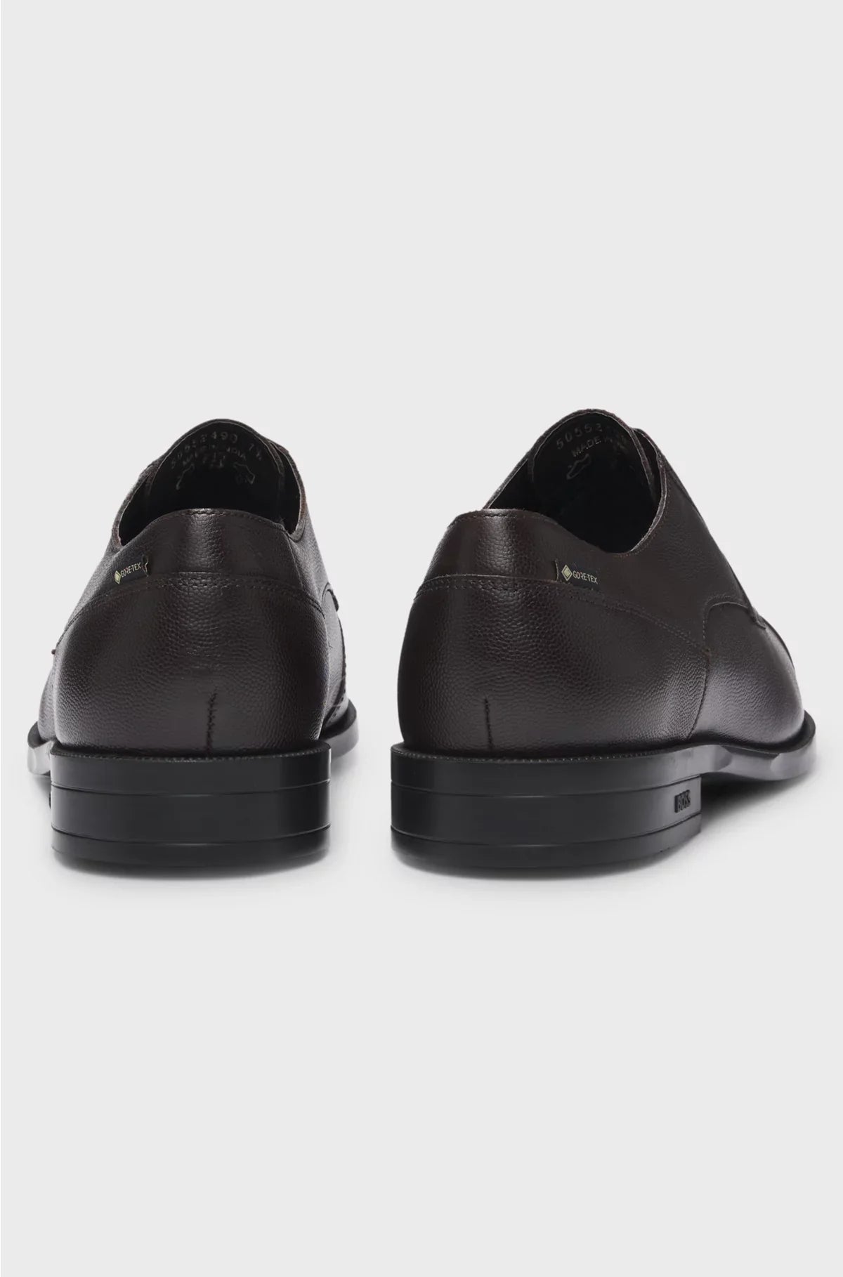 SCARPE DERBY IN PELLE STAMPATA CON PUNTA RINFORZATA
