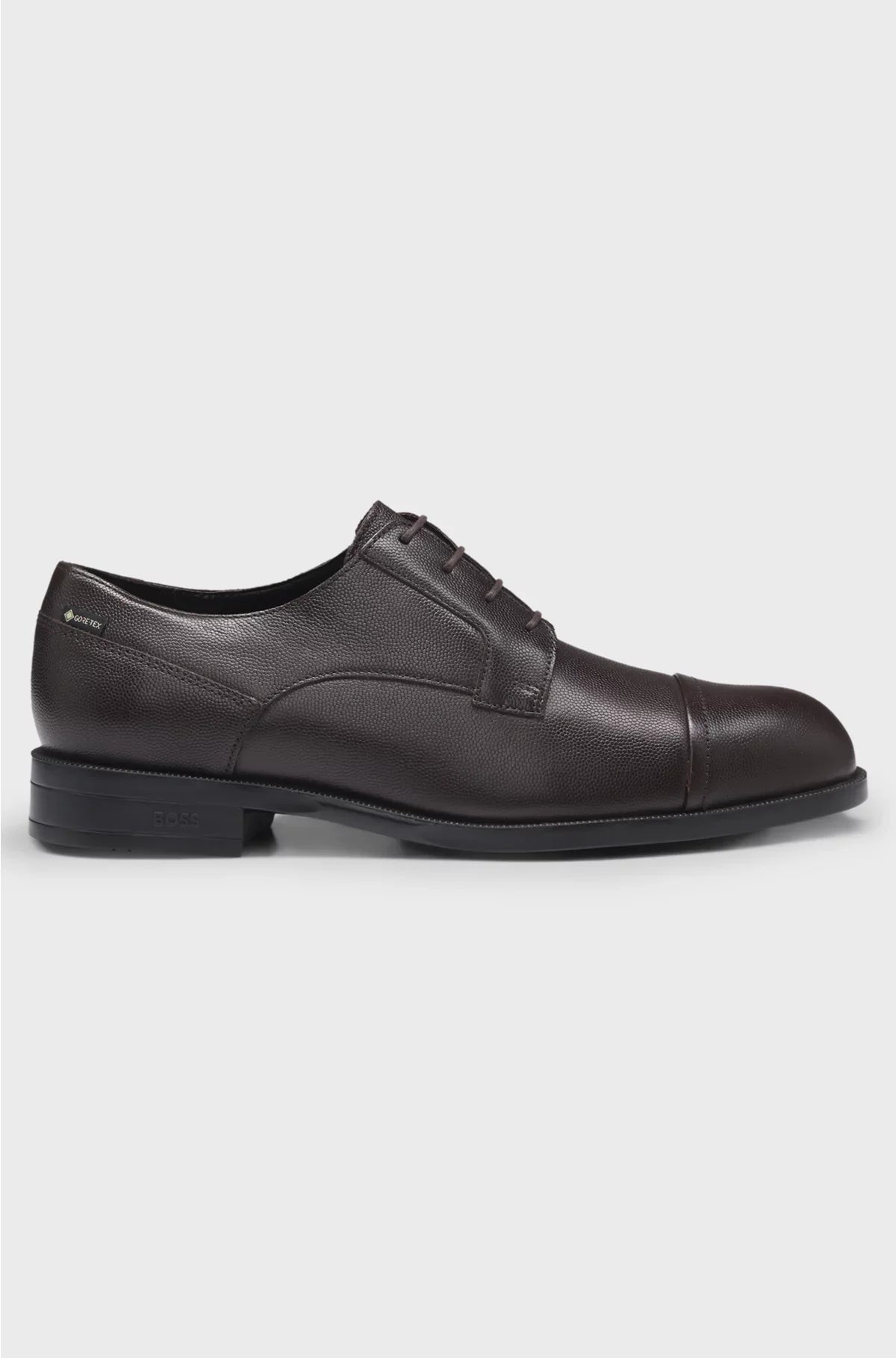 SCARPE DERBY IN PELLE STAMPATA CON PUNTA RINFORZATA