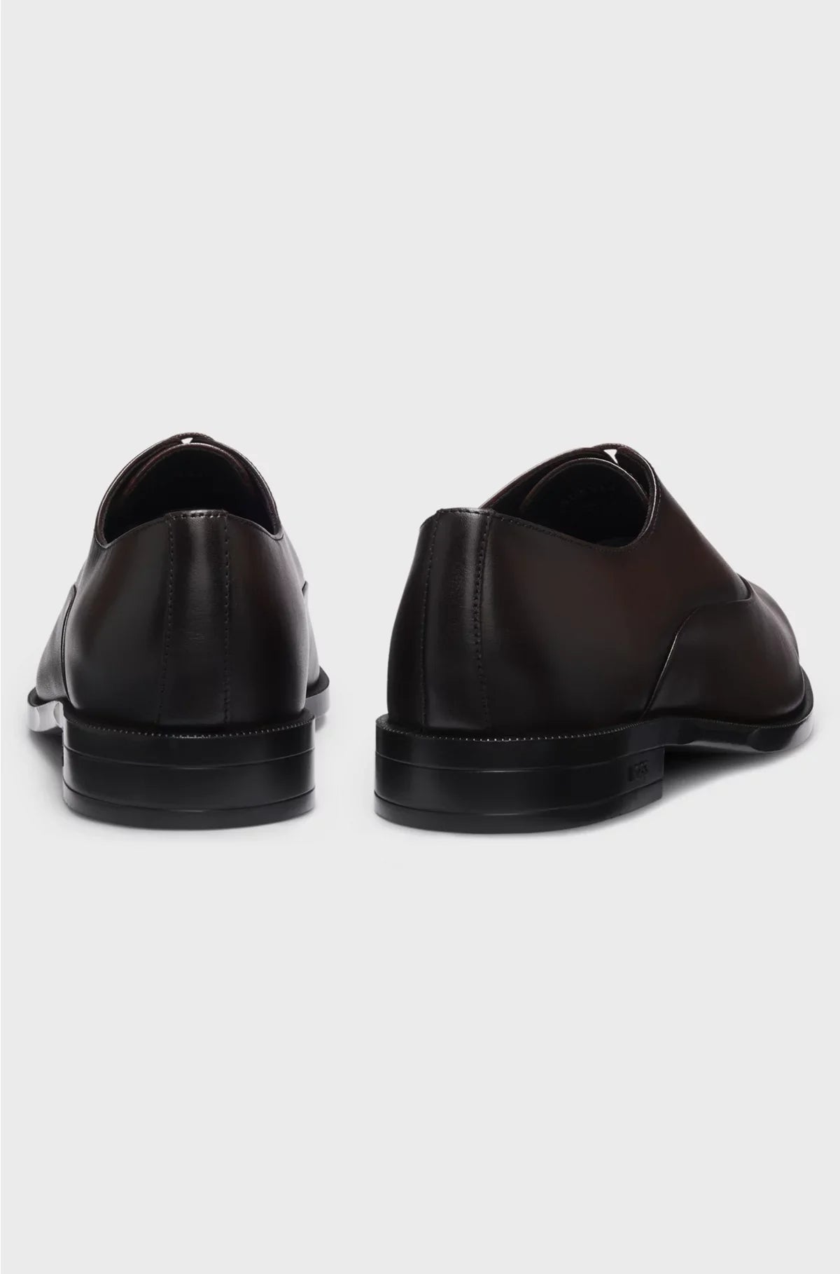 OXFORD SHOES IN LEATHER WITH HEEL LOGO