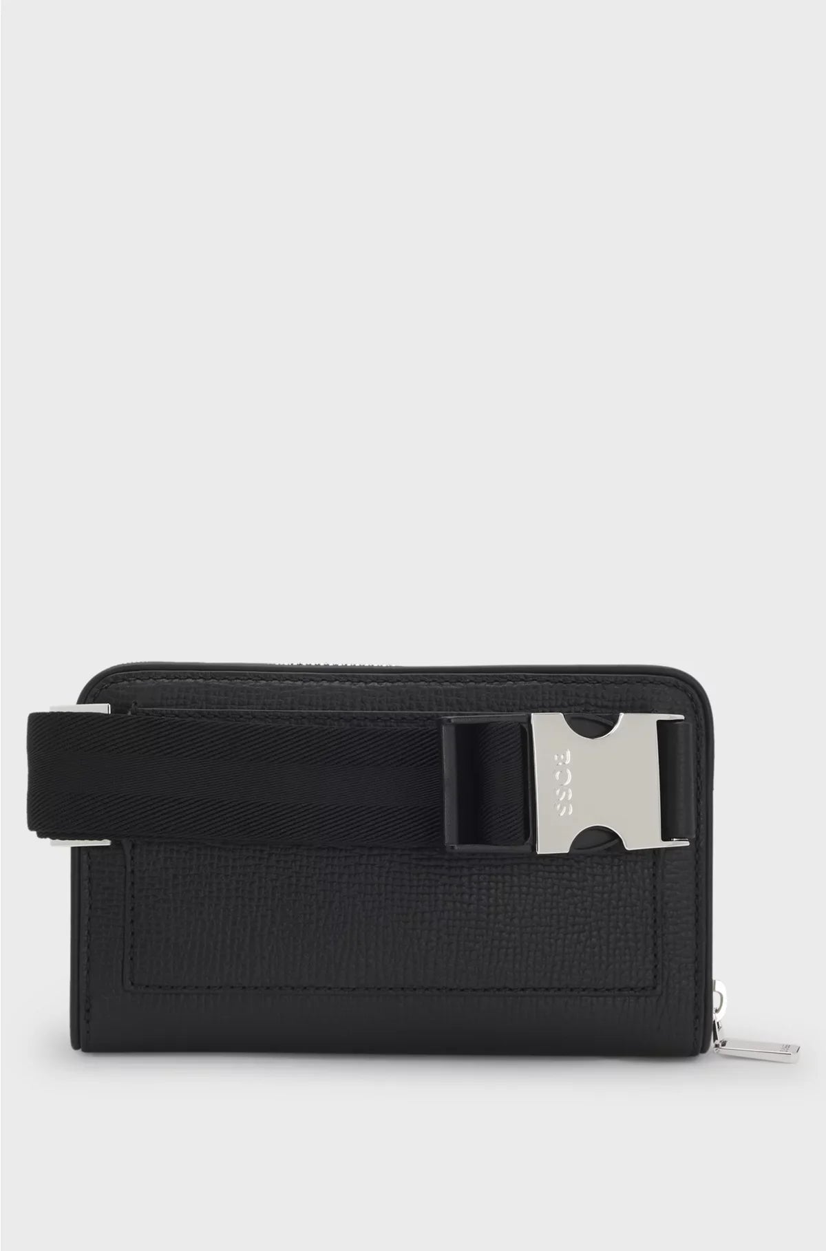 LEATHER BELT BAG WITH PLAIN AND GRAINED FINISHES