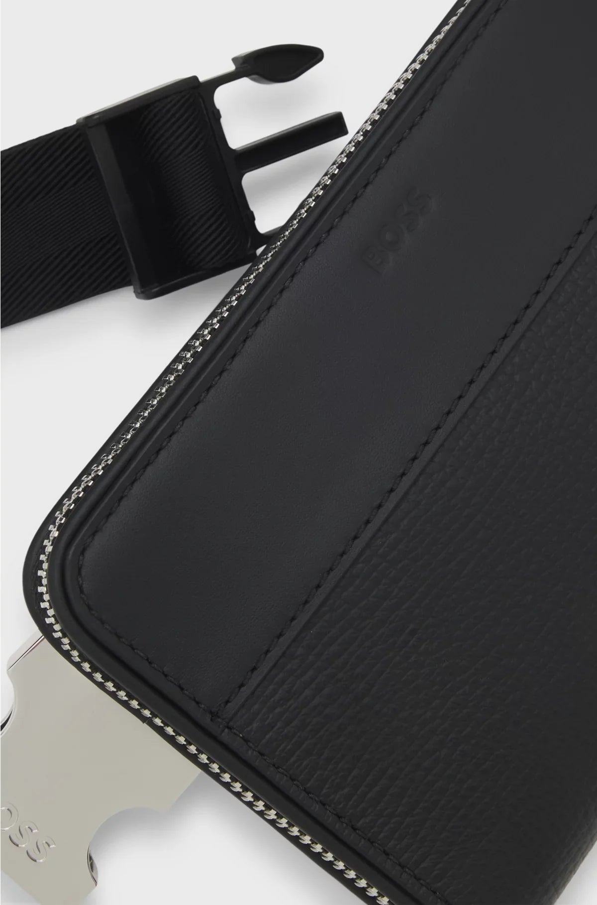 LEATHER BELT BAG WITH PLAIN AND GRAINED FINISHES