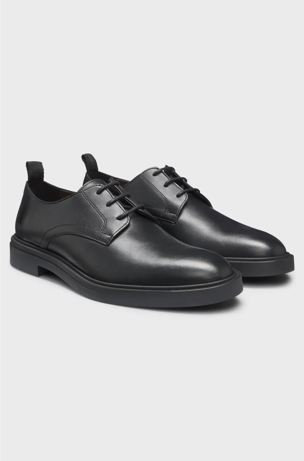LEATHER DERBY SHOES WITH RUBBER OUTSOLE