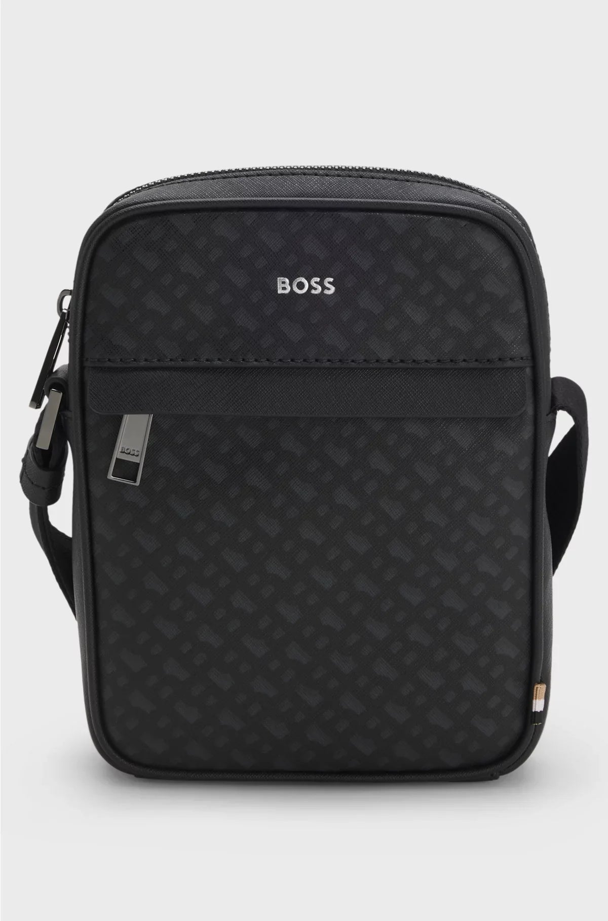 MONOGRAM REPORTER BAG WITH FOIL-EMBOSSED LOGO